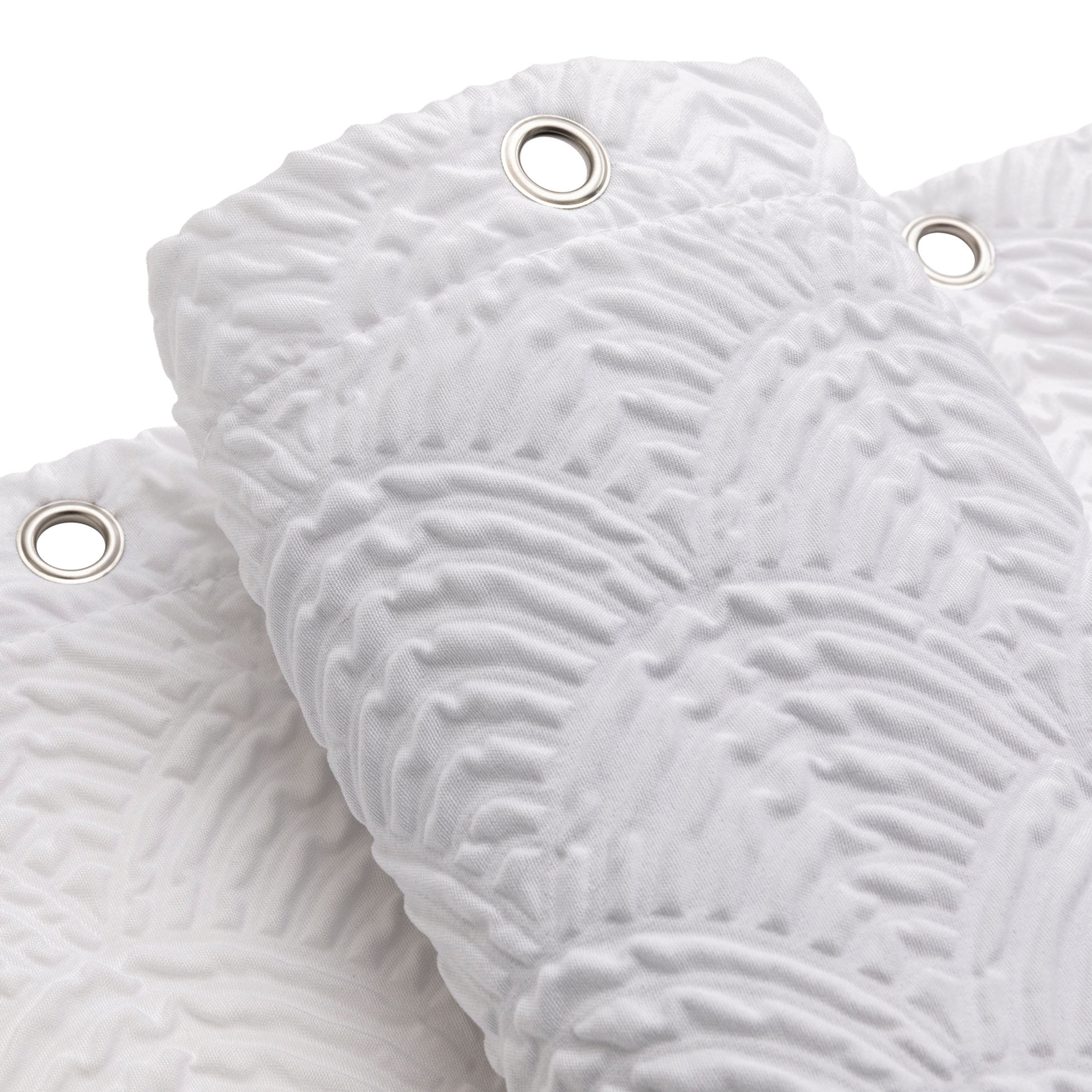Rideau de douche gaufré en microfibre avec crochets — vue 4