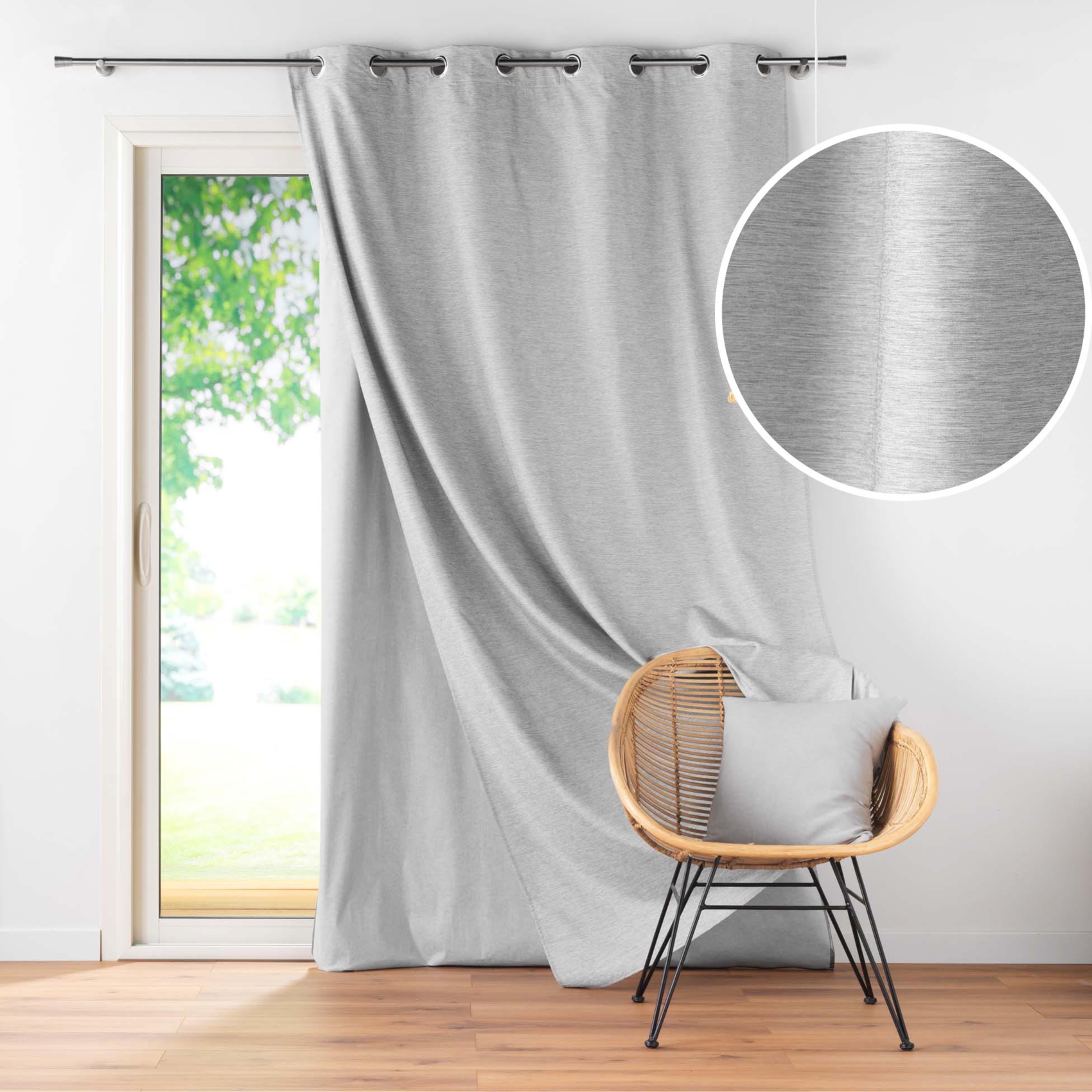 Rideau à oeillets avec doublure amovible — vue 3