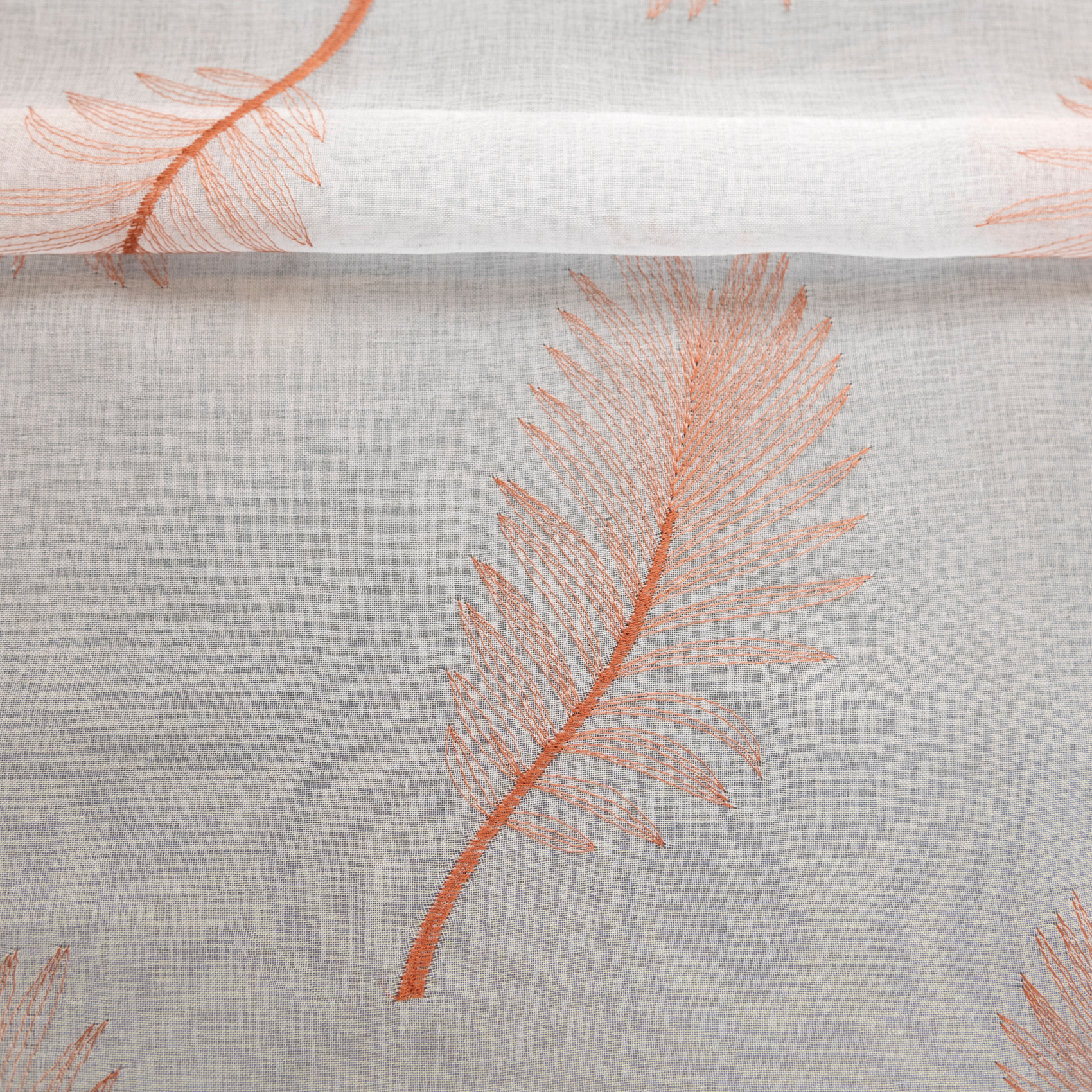 Voilage brodé à motifs feuilles — vue 6