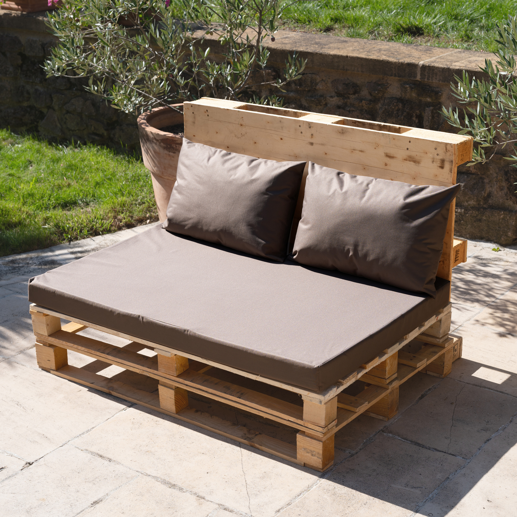 Set de 3 coussins palette extérieur  imperméable et déhoussable MINORQUE — vue 6