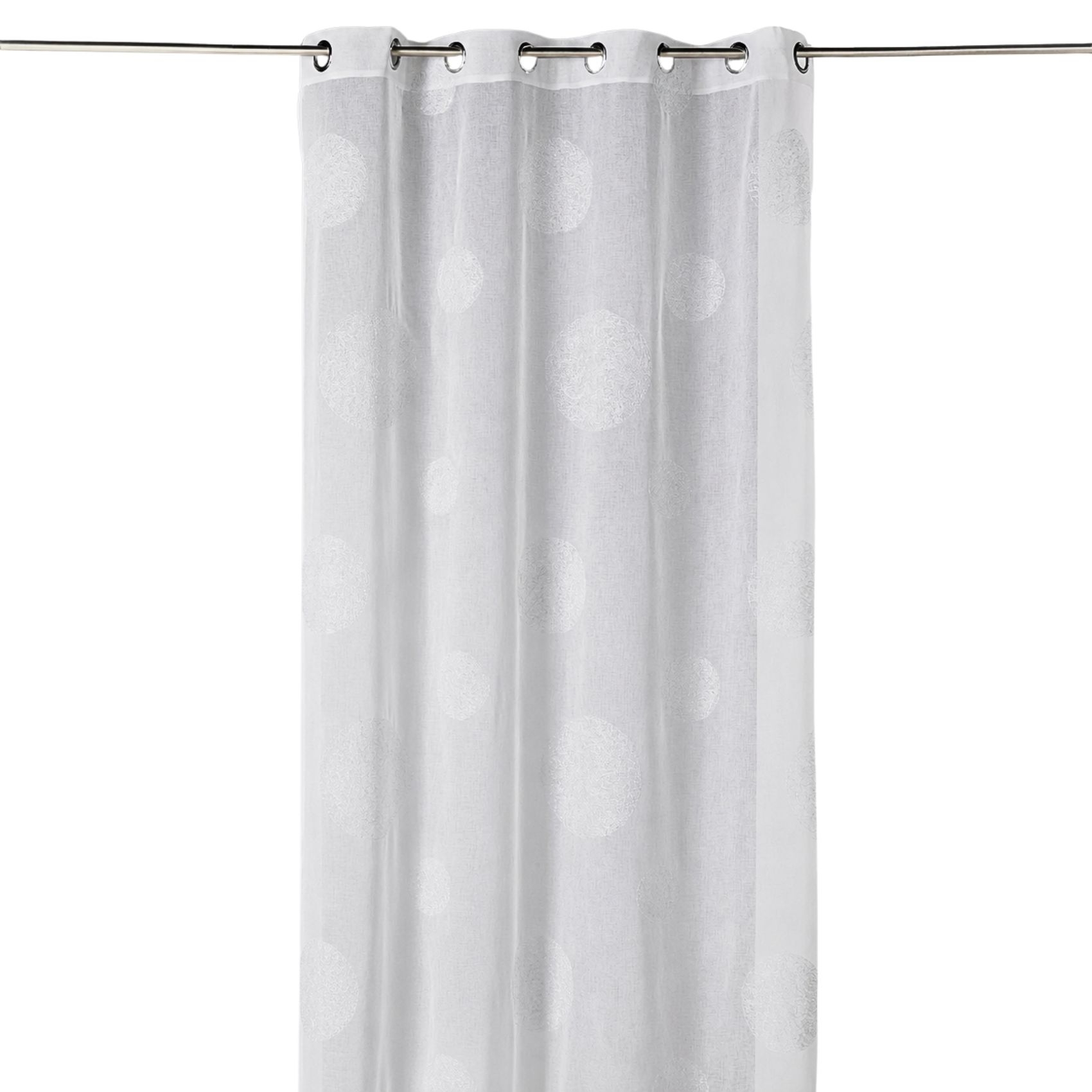 Voilage en Etamine Brodé ronds fils lurex brillants — vue 3