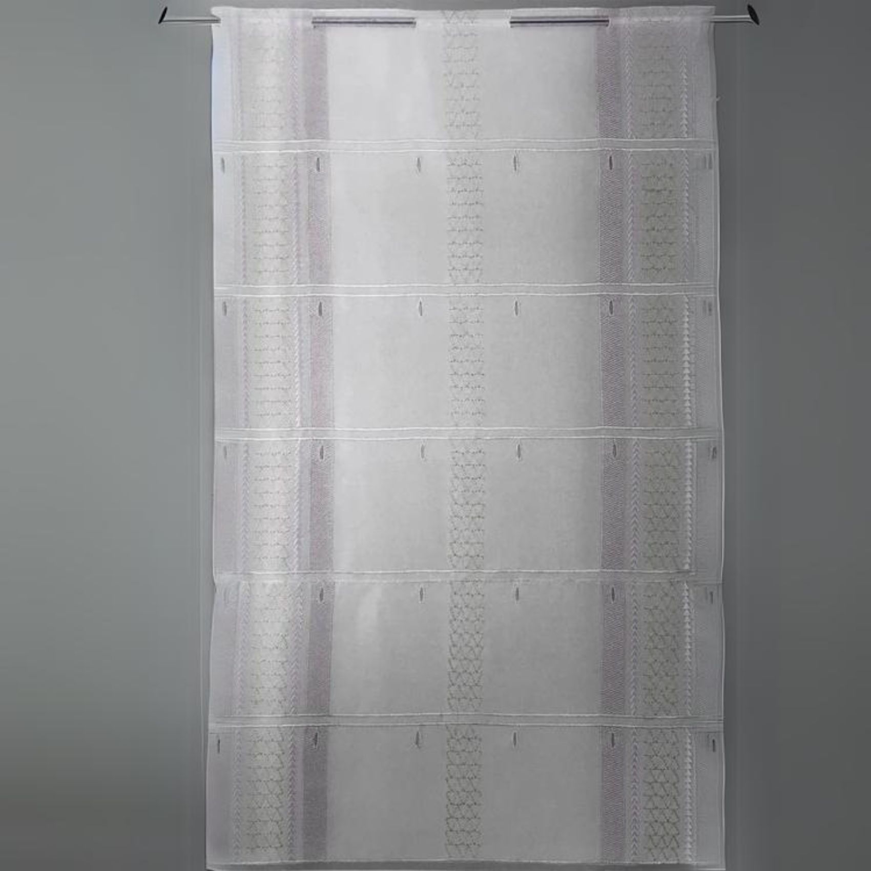 Modulable droit en étamine à motifs géométriques — vue 3