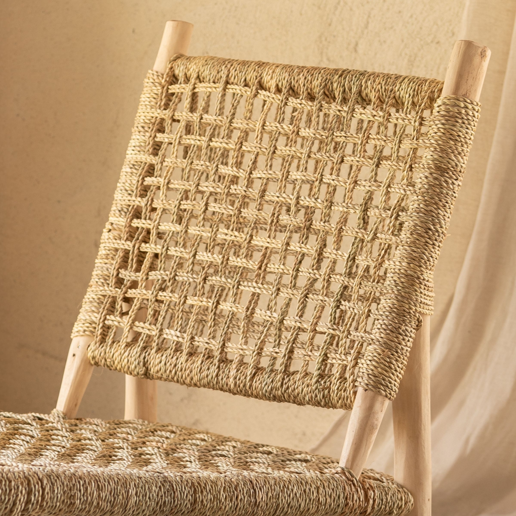 Fauteuil Lounge ajouré bohème — vue 3