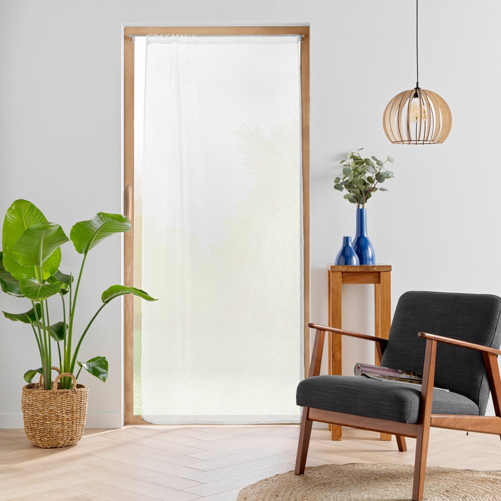 Voilage sablé à passe-tringle