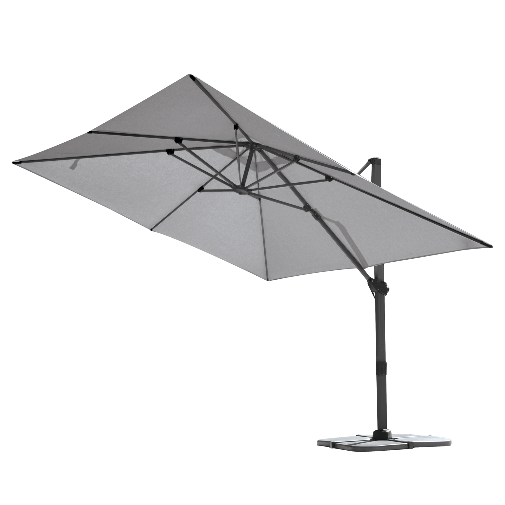 Grand parasol rectangulaire avec rotation 360°