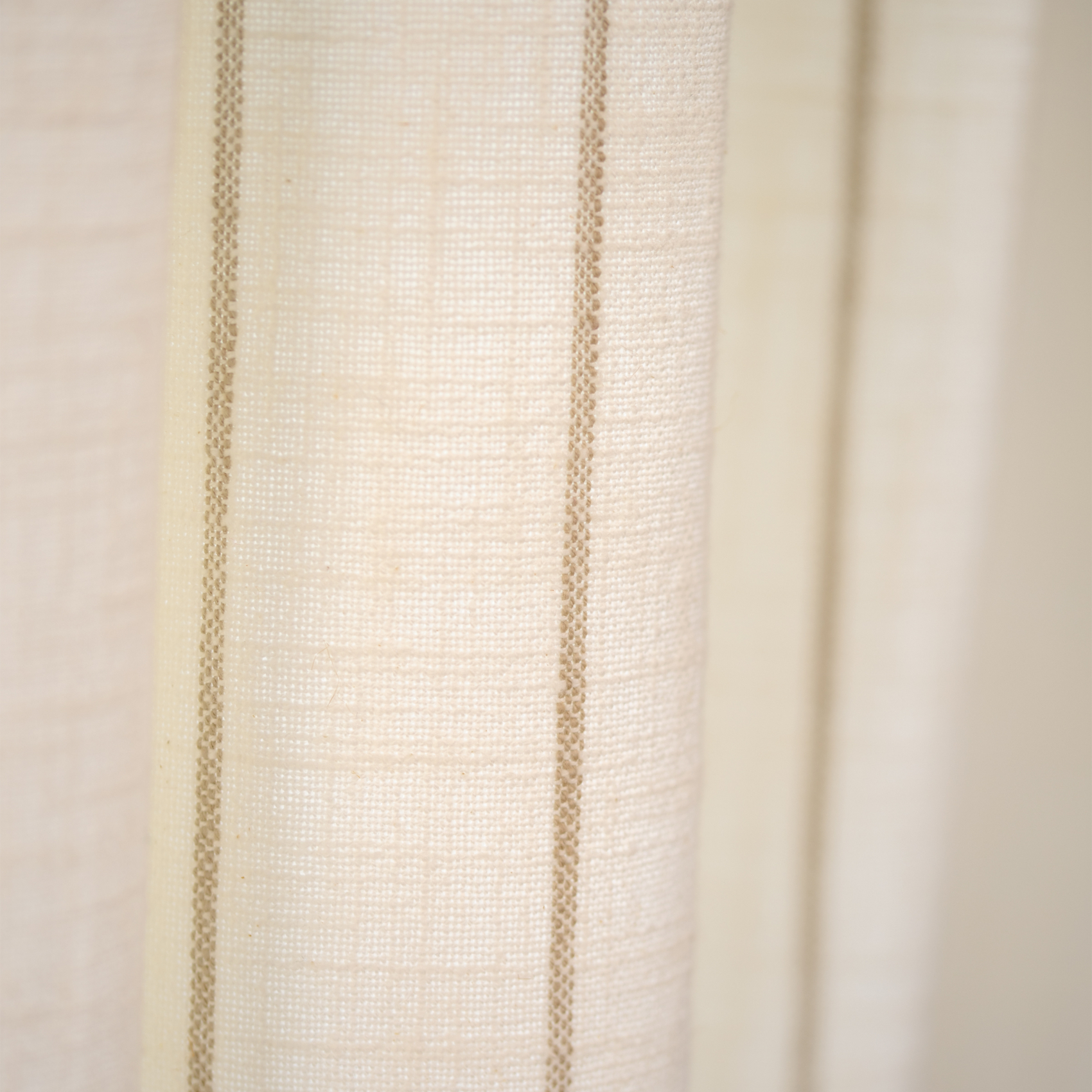 Rideau 100% coton à rayures beige LOURMARIN — vue 4