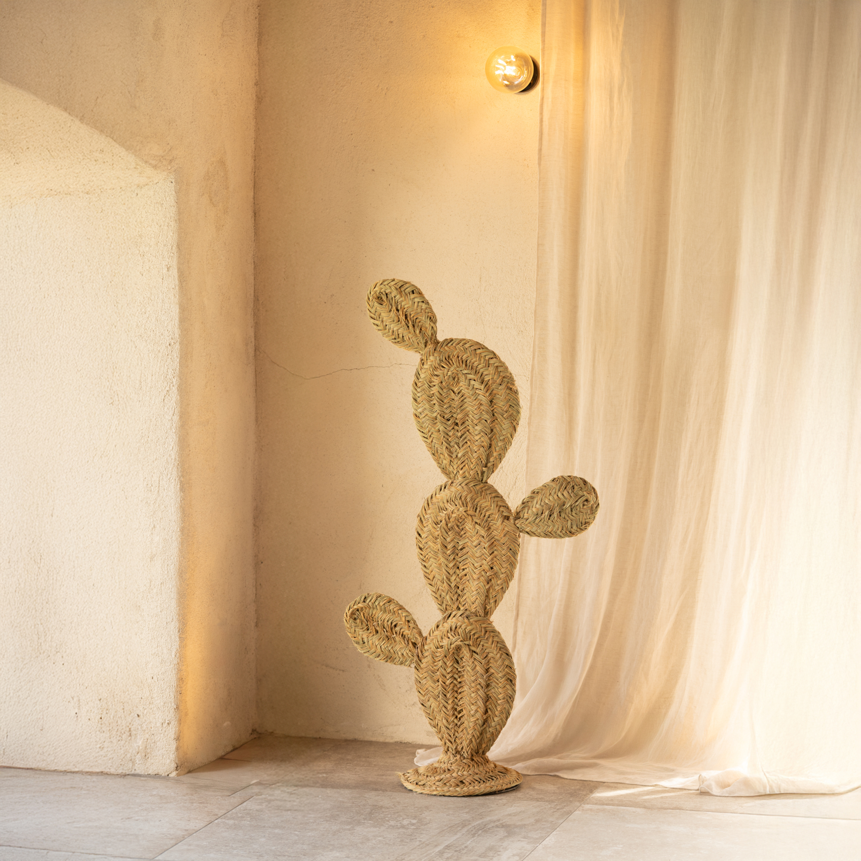 Cactus décoratif en paille XL — vue 5