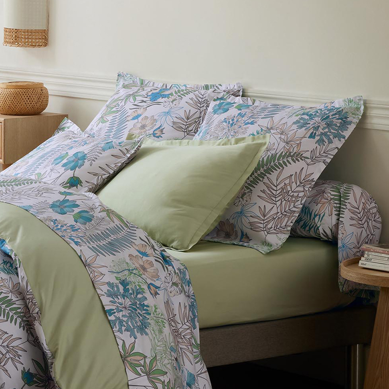 Taie de traversin satin de coton végétal