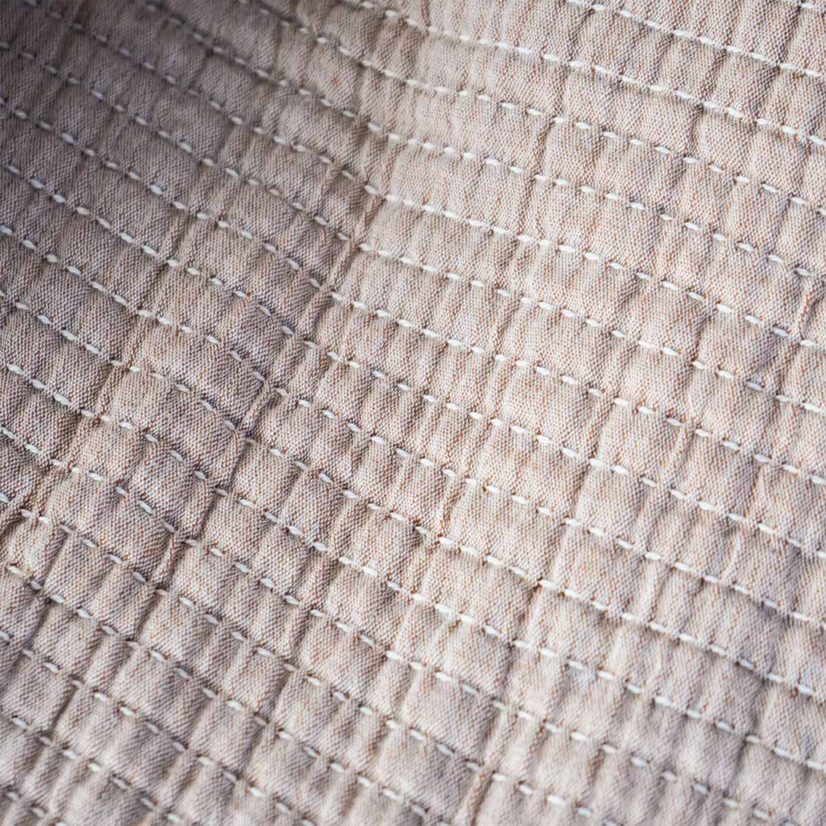 Dessus de lit en coton lavé matelassé boutis — vue 6