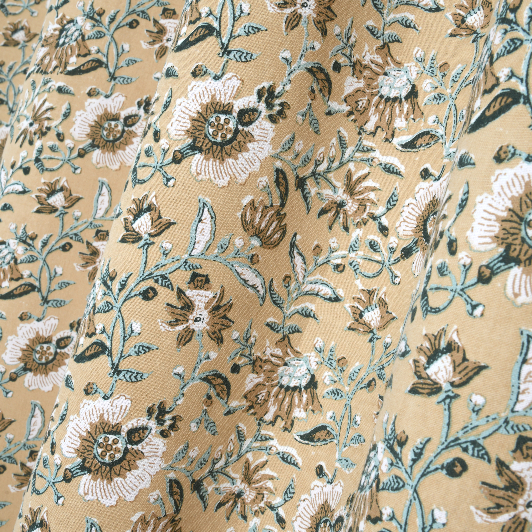 Rideau à oeillets floral abstrait — vue 3