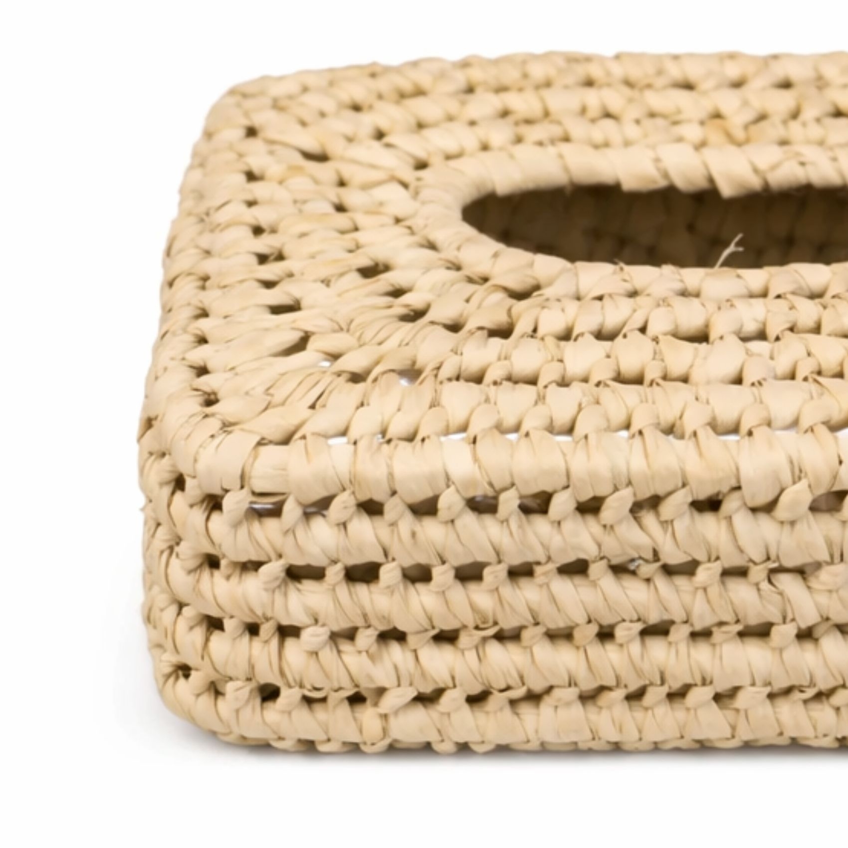 Boite à mouchoir feuilles de palmier ajourées — vue 3