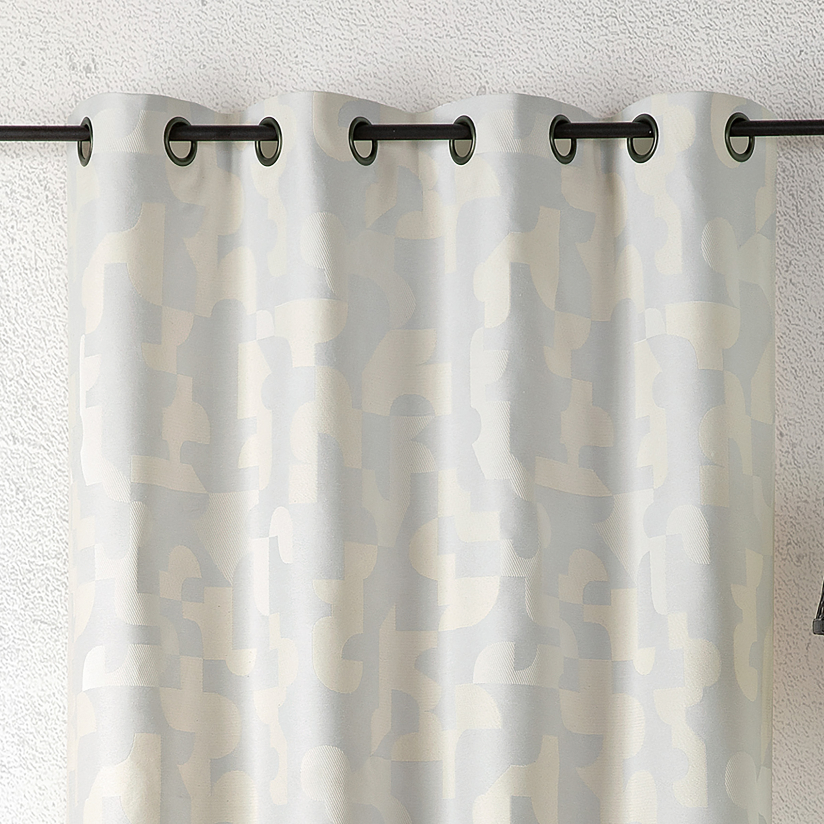 Rideau jacquard géométrique texturé rétro — vue 4