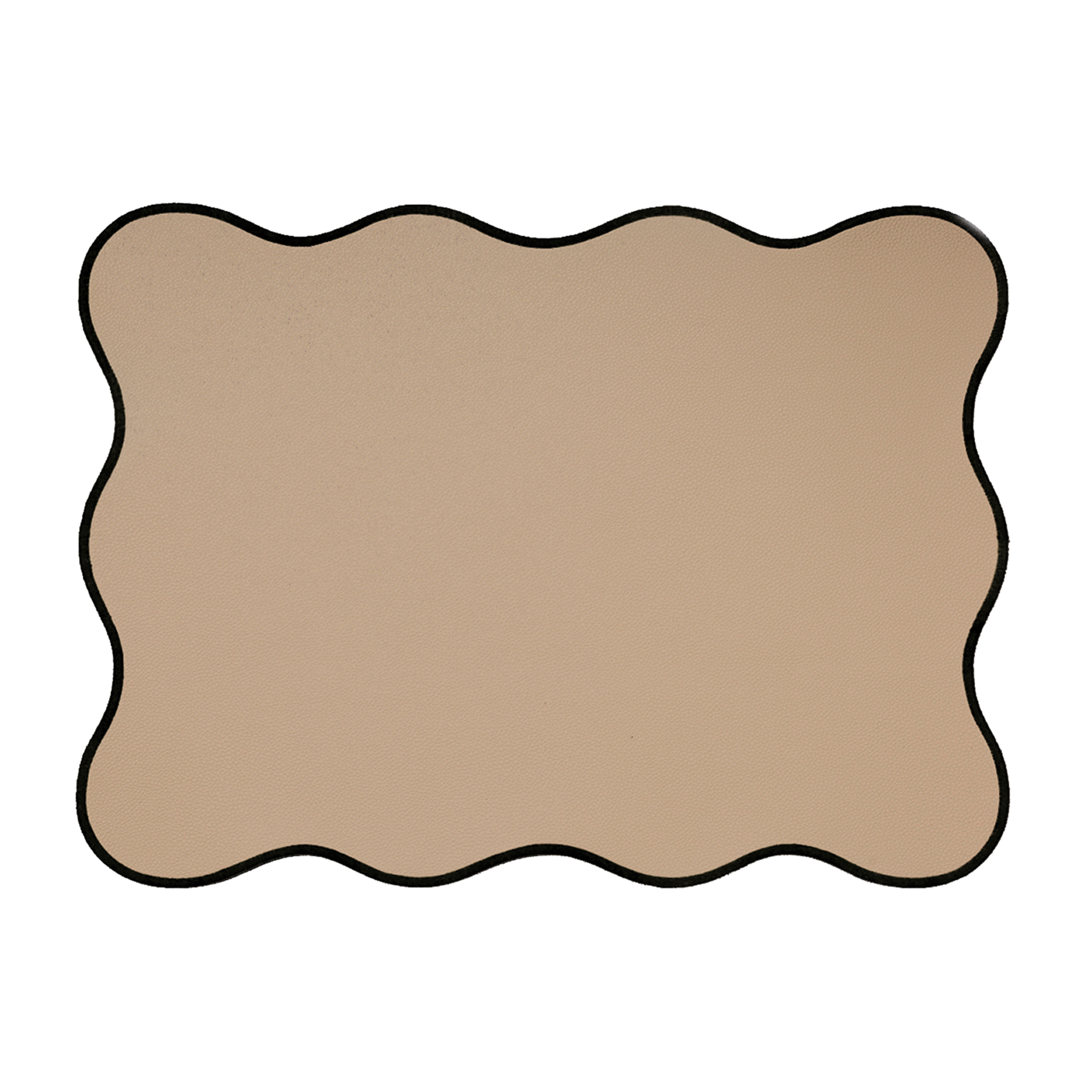 Set de table rectangulaire unis et bords ondulés