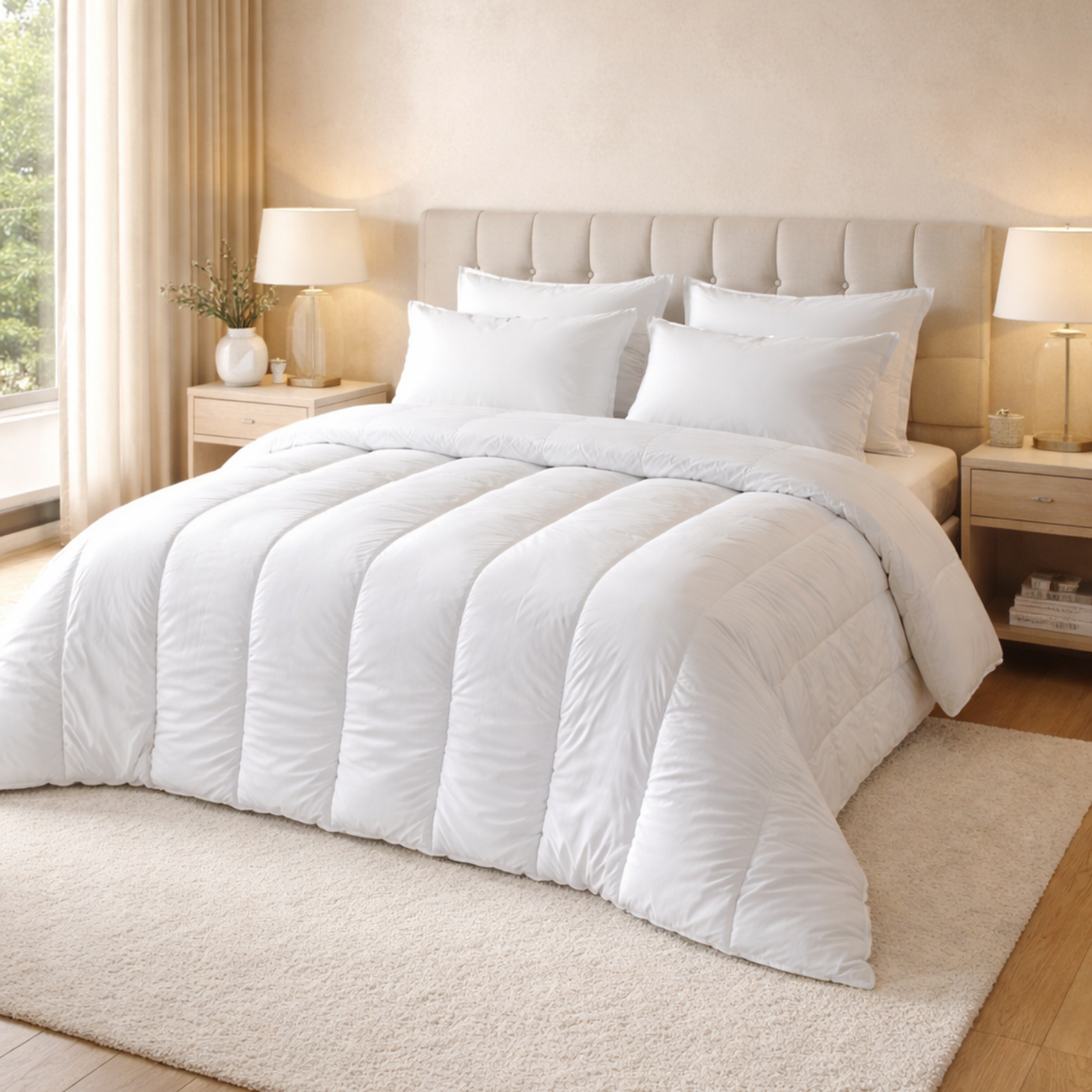 Lot couette chaude premium anti-acariens + 2 oreillers respirants — vue 5