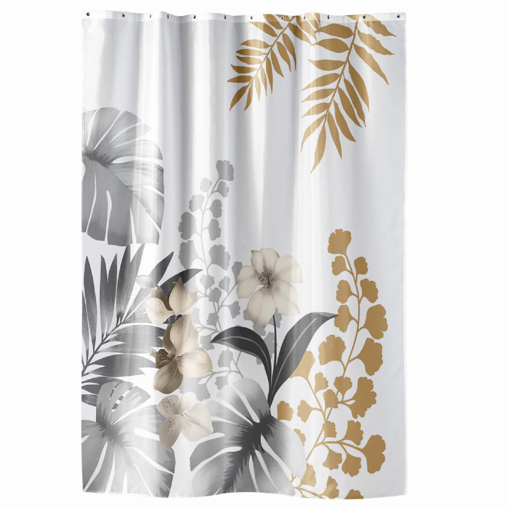 Rideau de Douche avec Crochets Kelly Blanc — vue 4