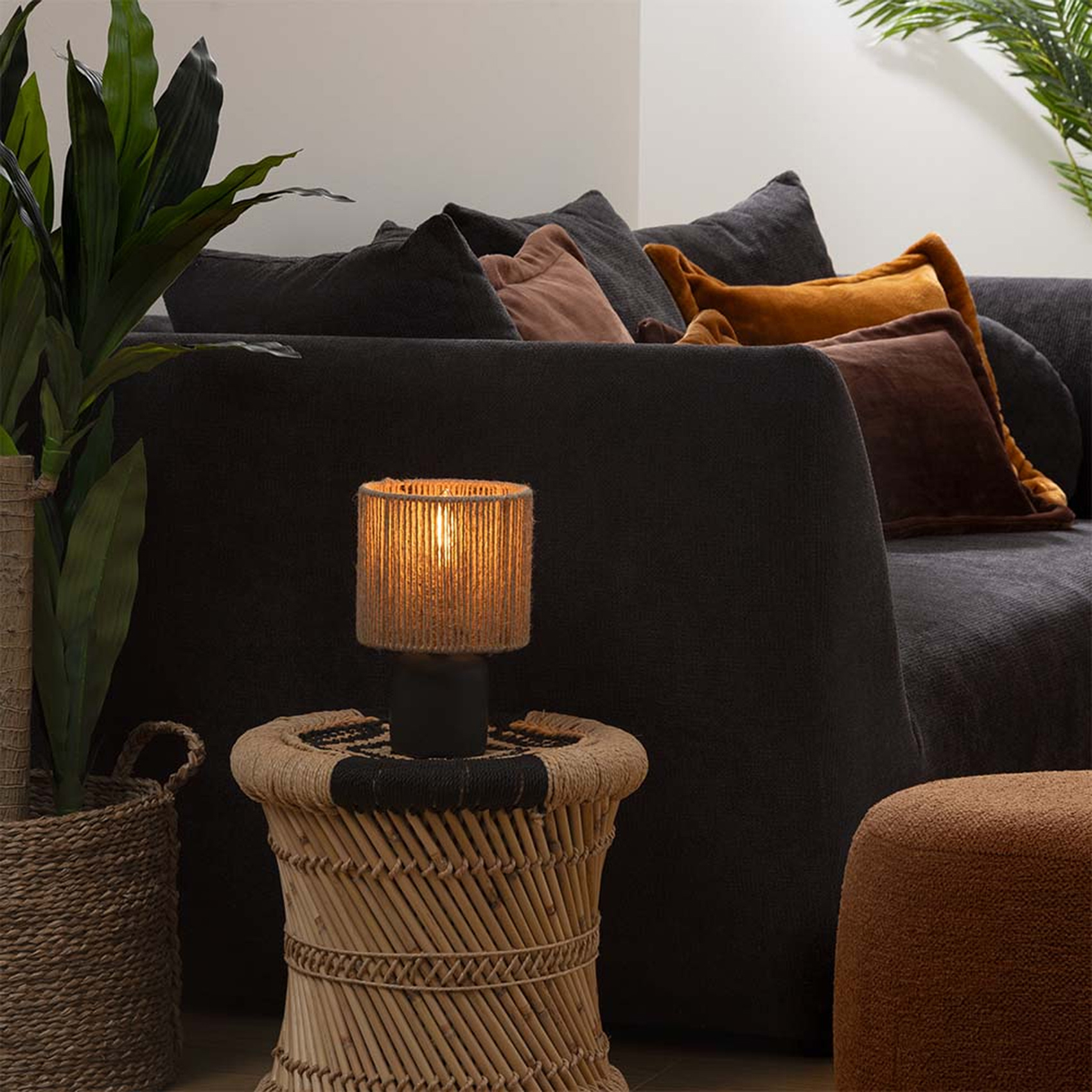 Lampe de table cylindre style bohème — vue 5