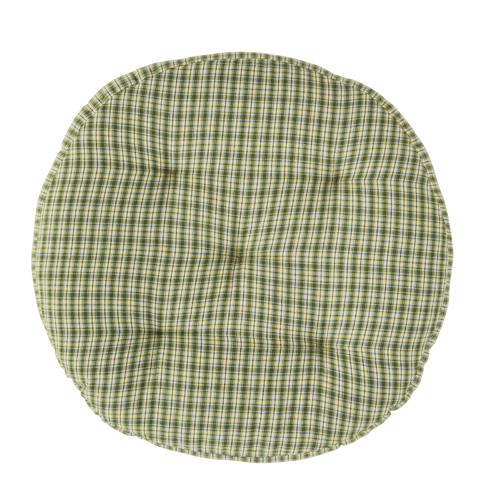 Galette de chaise ronde 100% coton carreaux MADAM STOLTZ