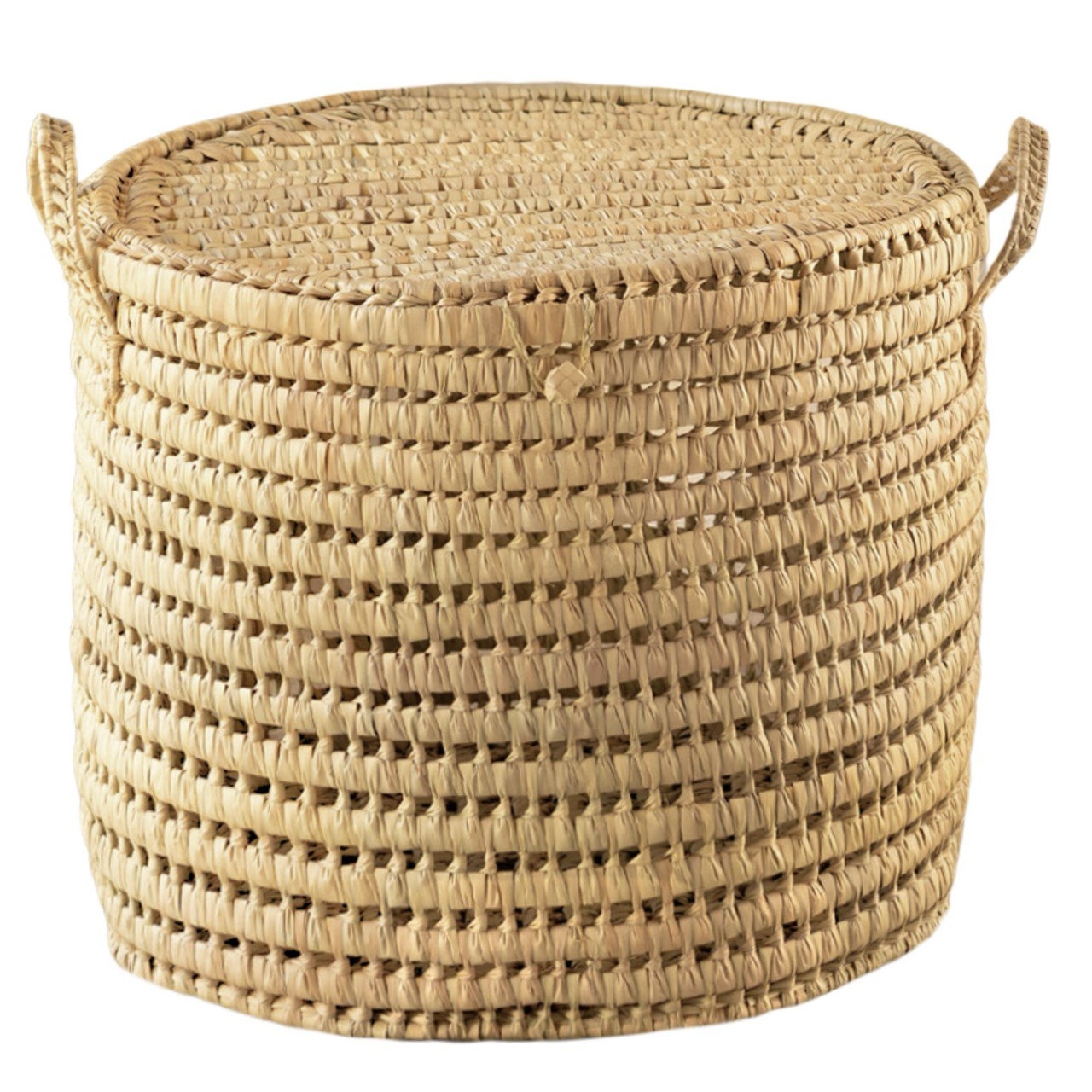 Malle ronde feuille de palmier