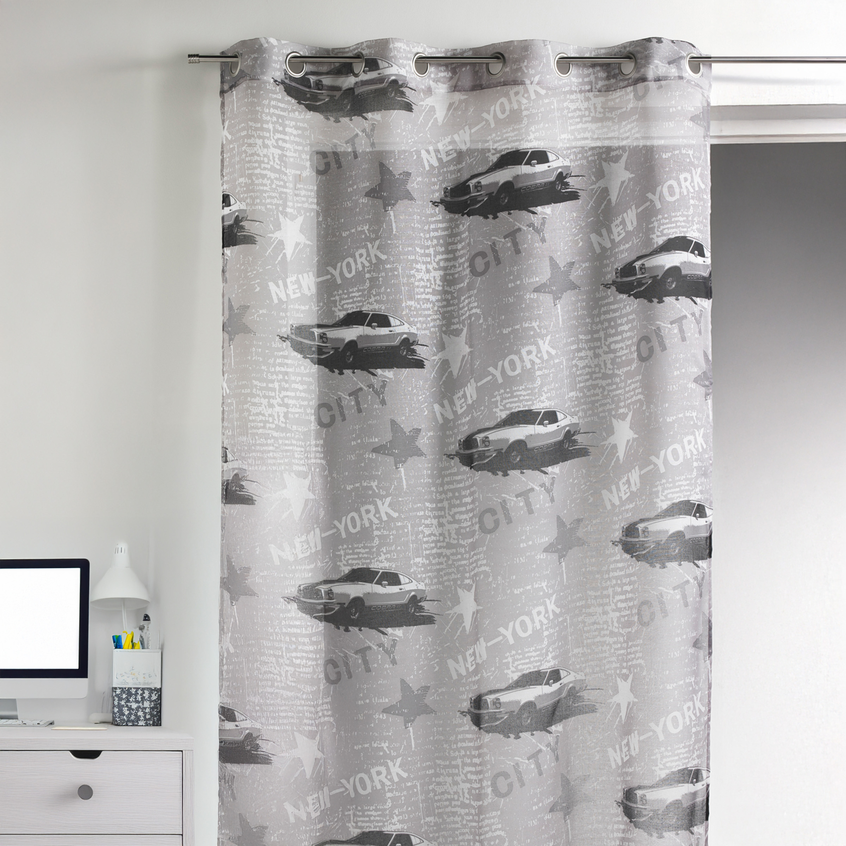 Voilage en étamine à imprimés New York