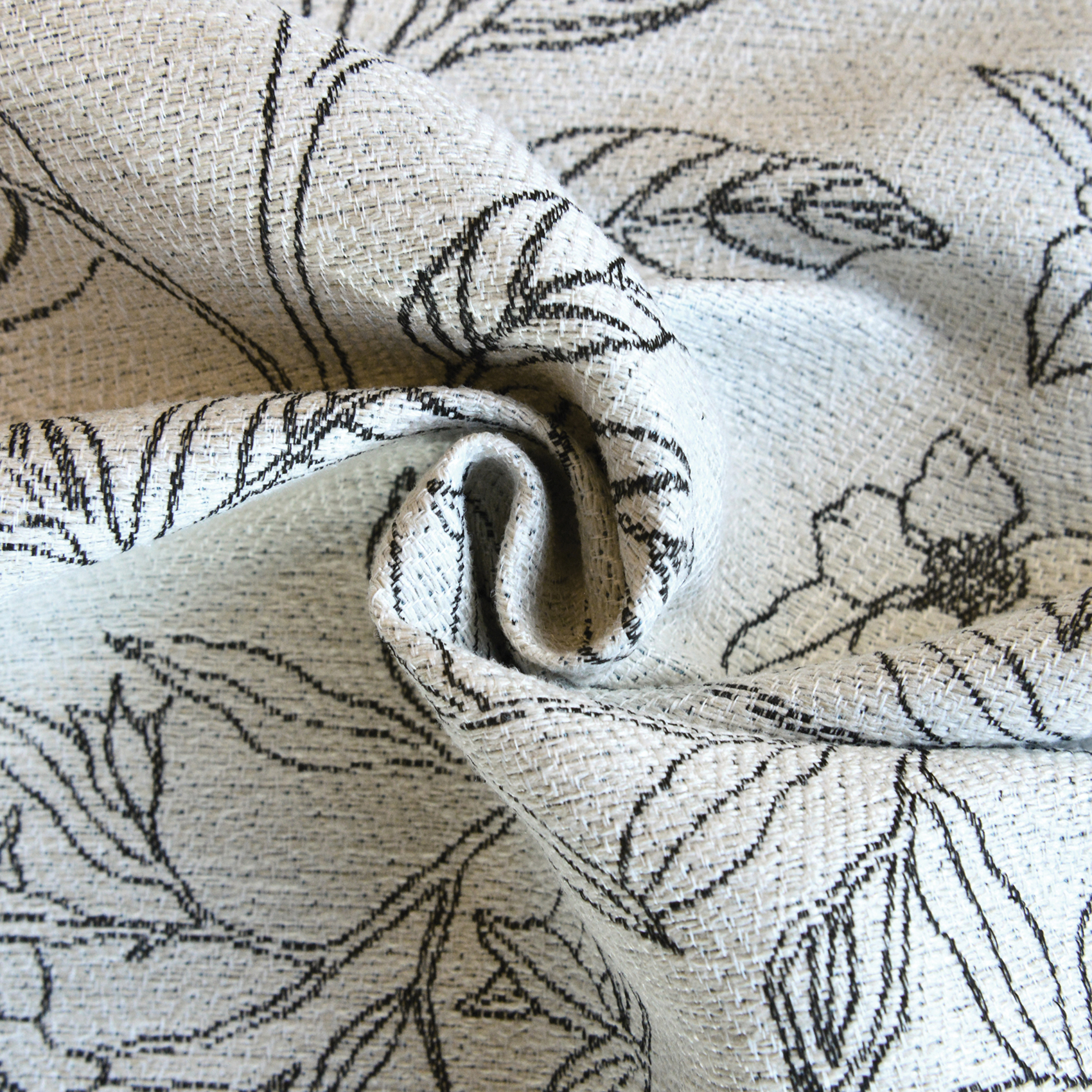 Tissu imprimé exotique feuillages et perruches — vue 3