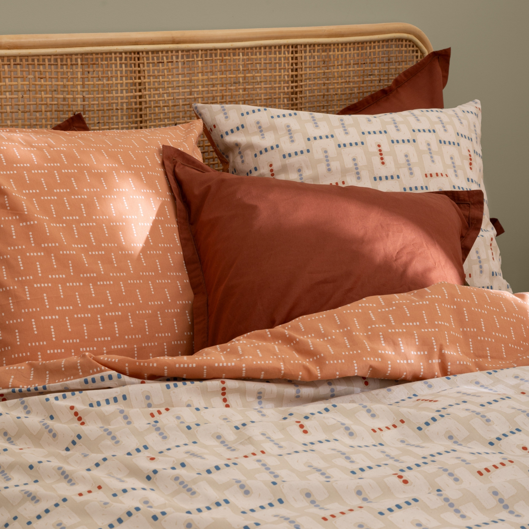 Parure de lit imprimé en coton — vue 3