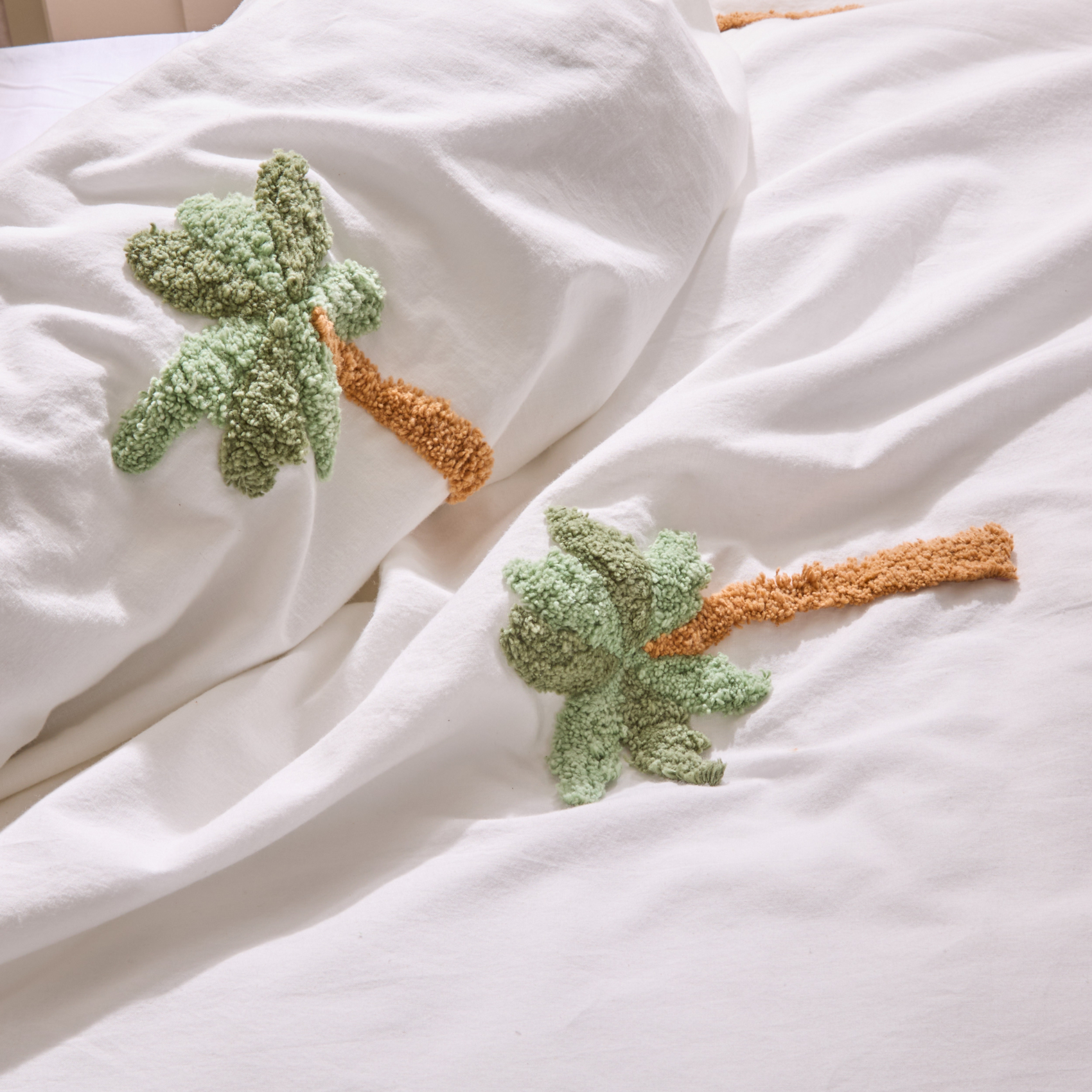 Parure de lit enfant 2 pièces coton tufté palmier housse + taie — vue 4