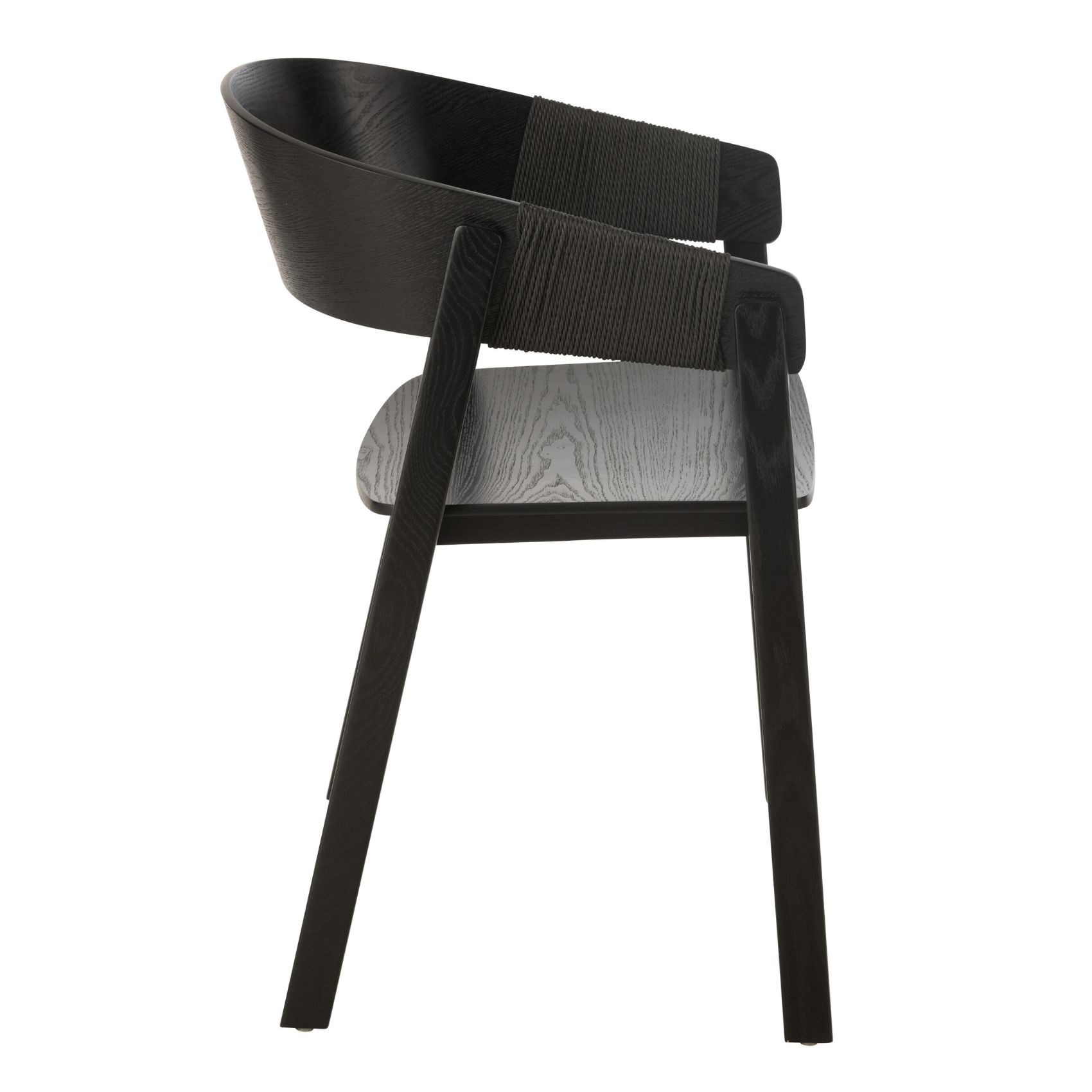 Chaise salle à manger en bois de frêne accoudoirs — vue 4