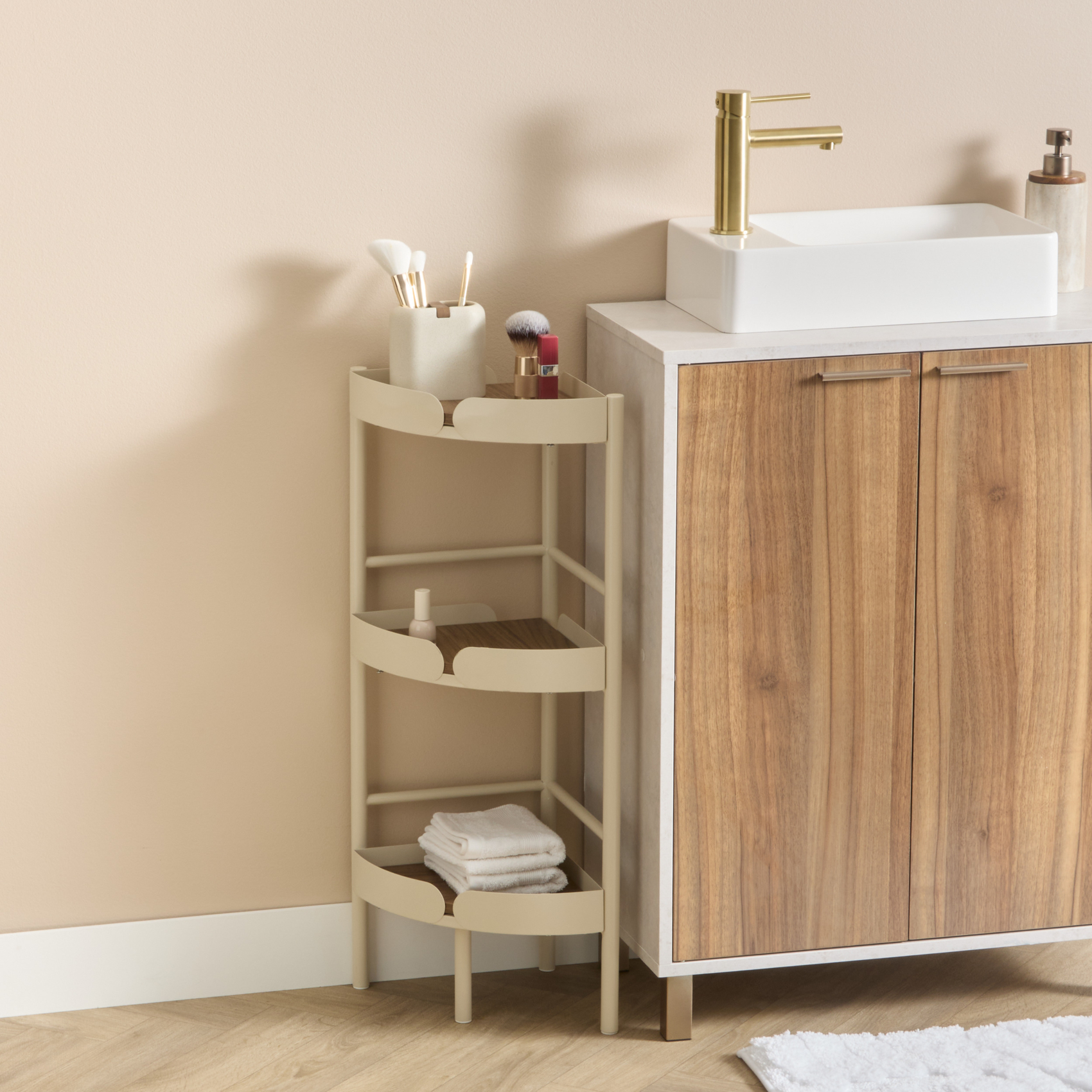 Etagère d'angle 3 niveaux en acier — vue 6