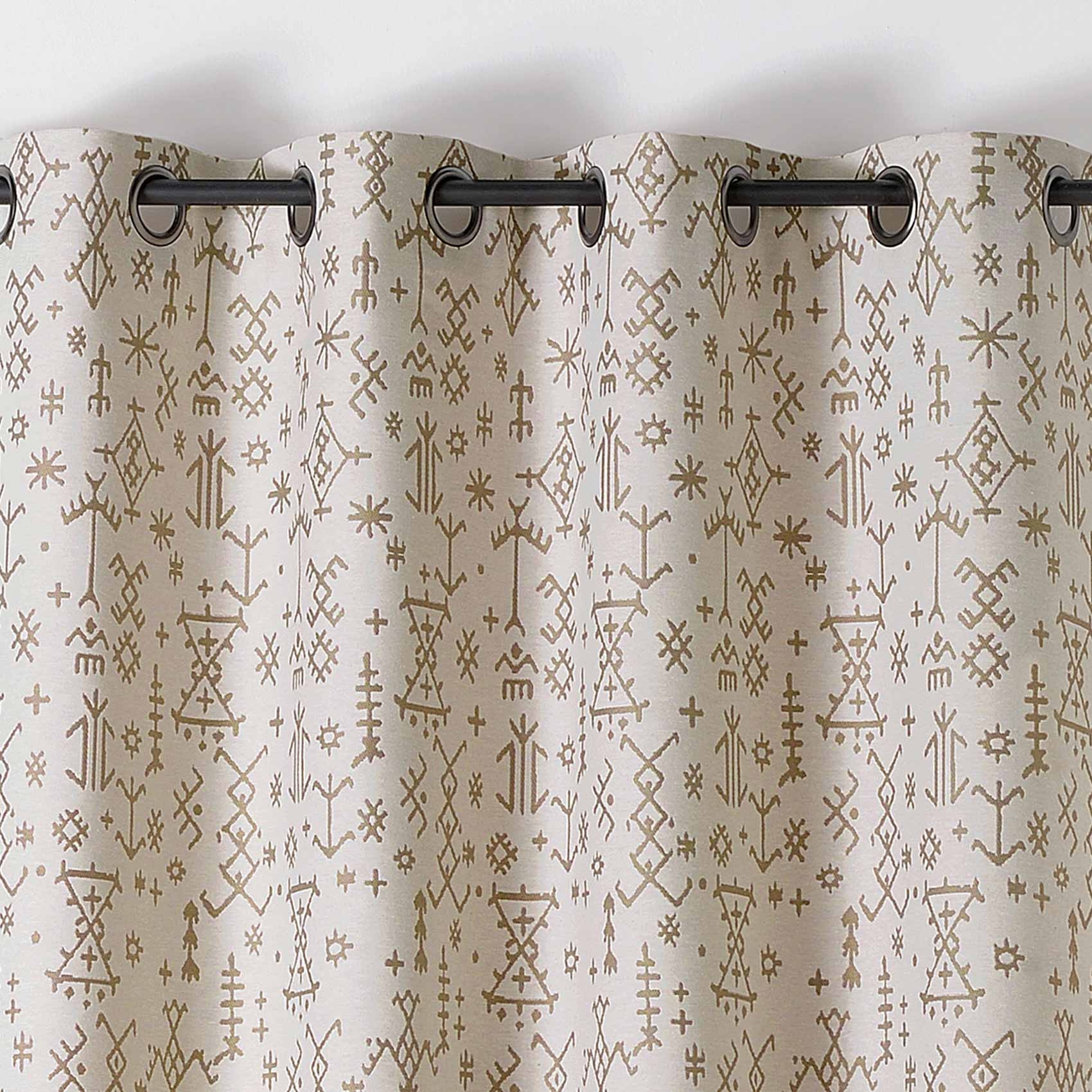 Rideau aux impressions de dessins aztèques — vue 3