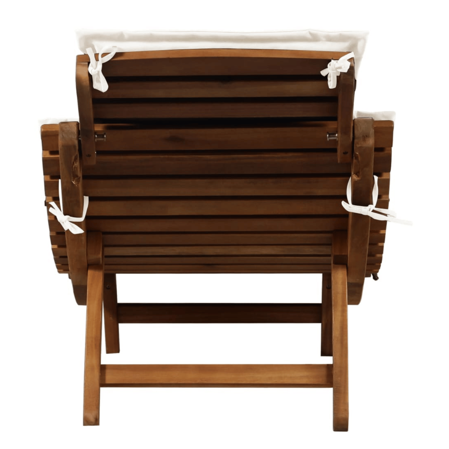 Chaise longue avec coussin bois d'Acacia — vue 3