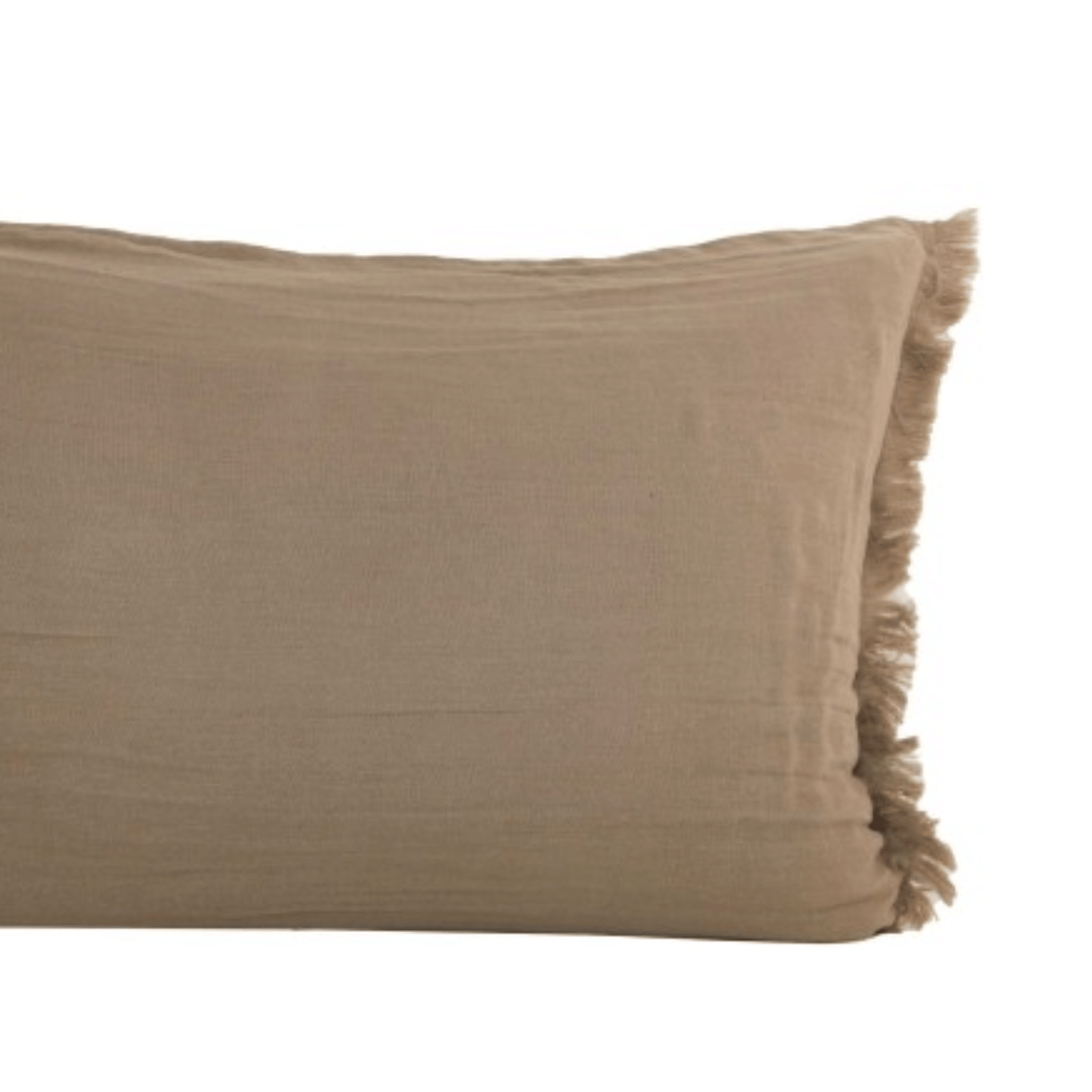 Coussin à franges en coton — vue 3