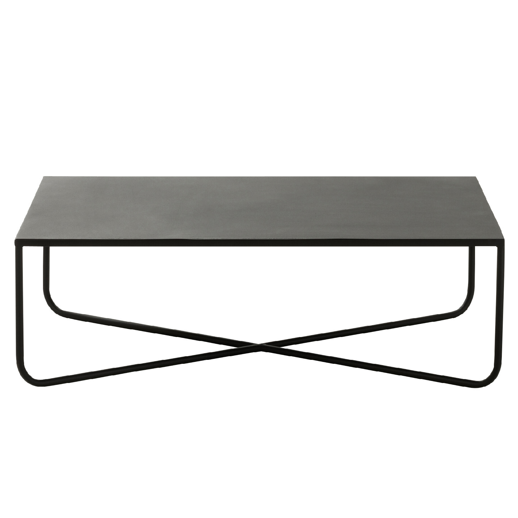 Table de salon large en métal avec pied en croix — vue 6