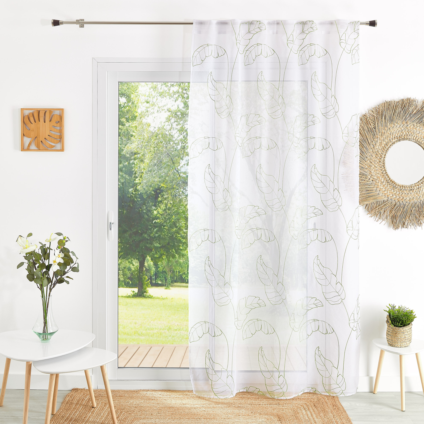 Voilage motif feuilles à pattes cachées — vue 5