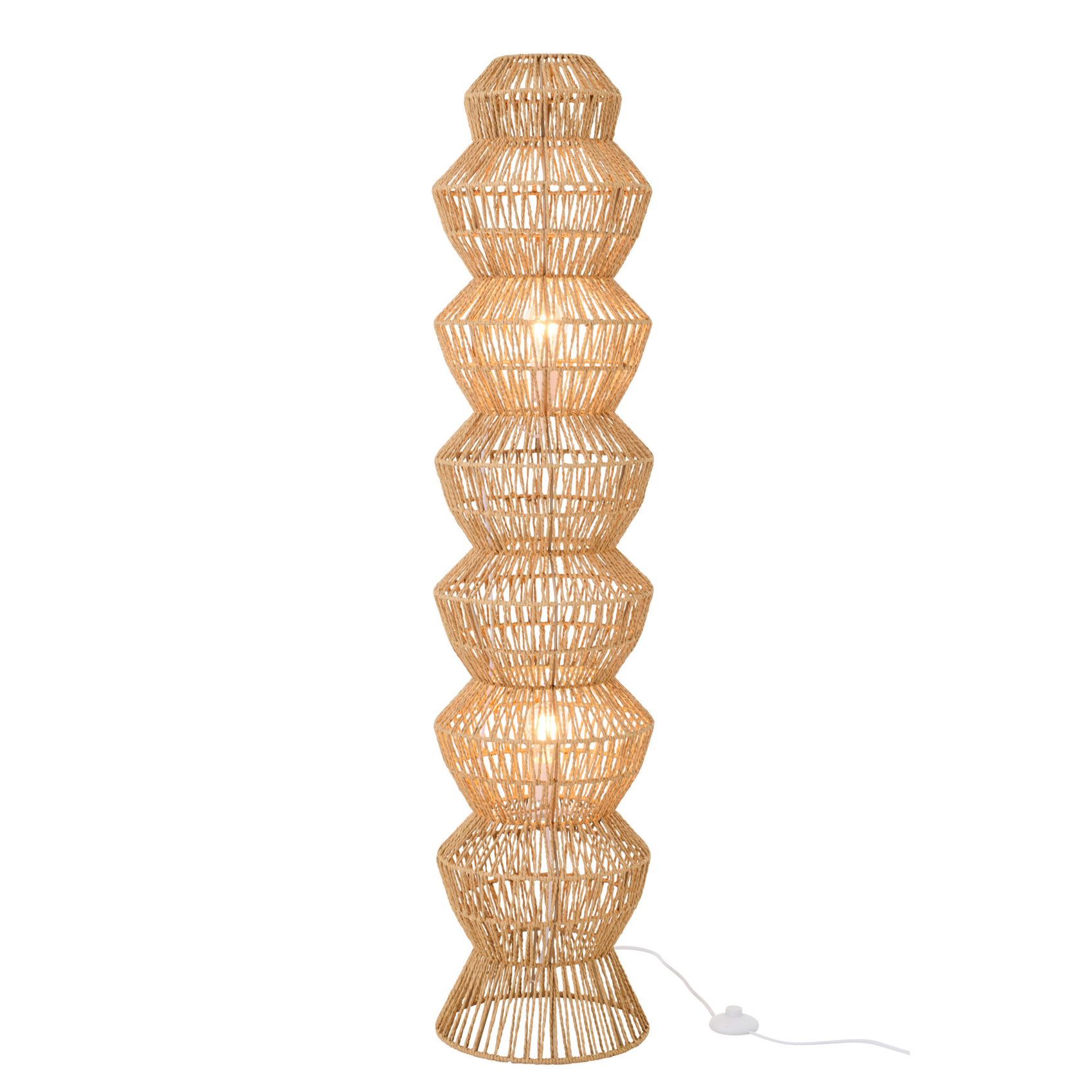 Lampadaire en métal ajouré avec structure verticale — vue 3