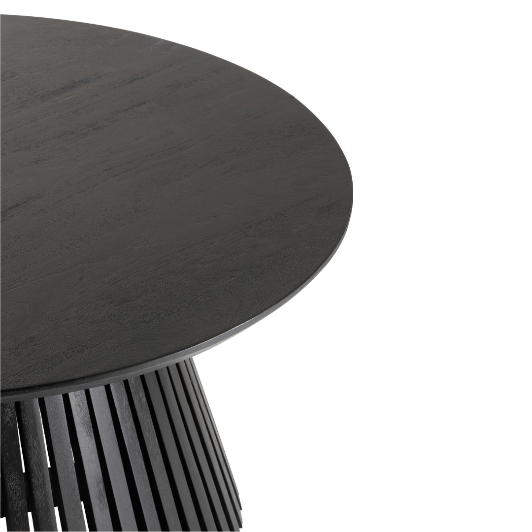 Table basse large en bois de manguier noir — vue 3