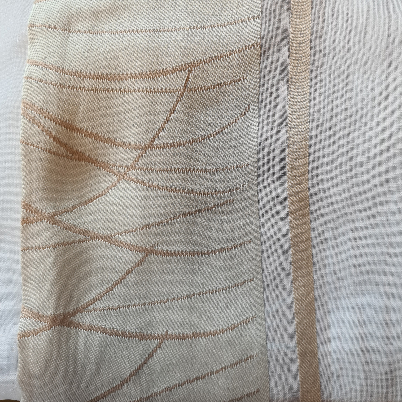 Voilage fantaisie en organza à rayures verticales design — vue 3