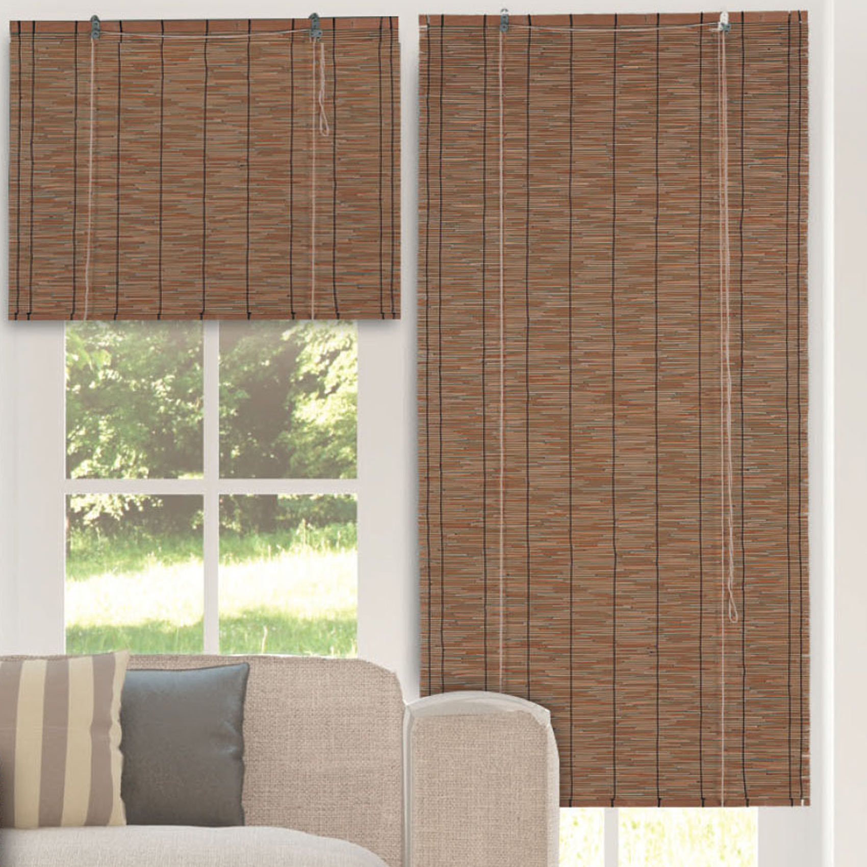 Store en baguettes de roseau avec enrouleur — vue 3