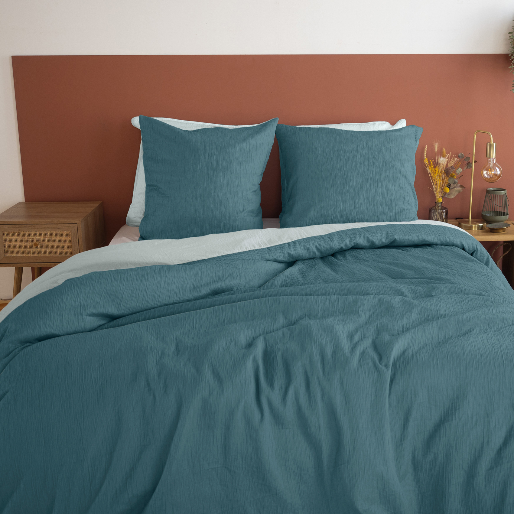 Parure de lit réversible effet gaze de coton — vue 5