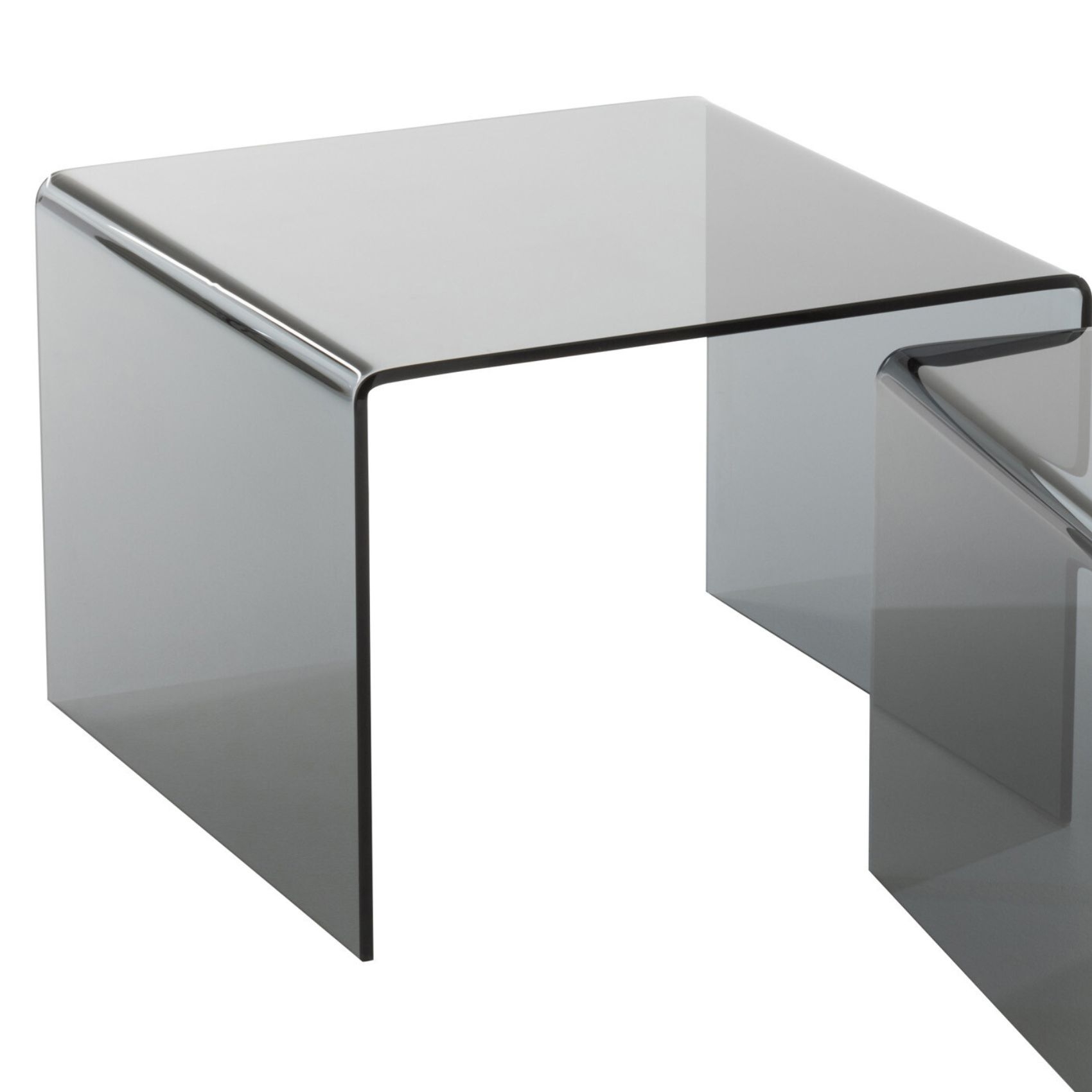 Set de 2 tables gigognes en verre — vue 4