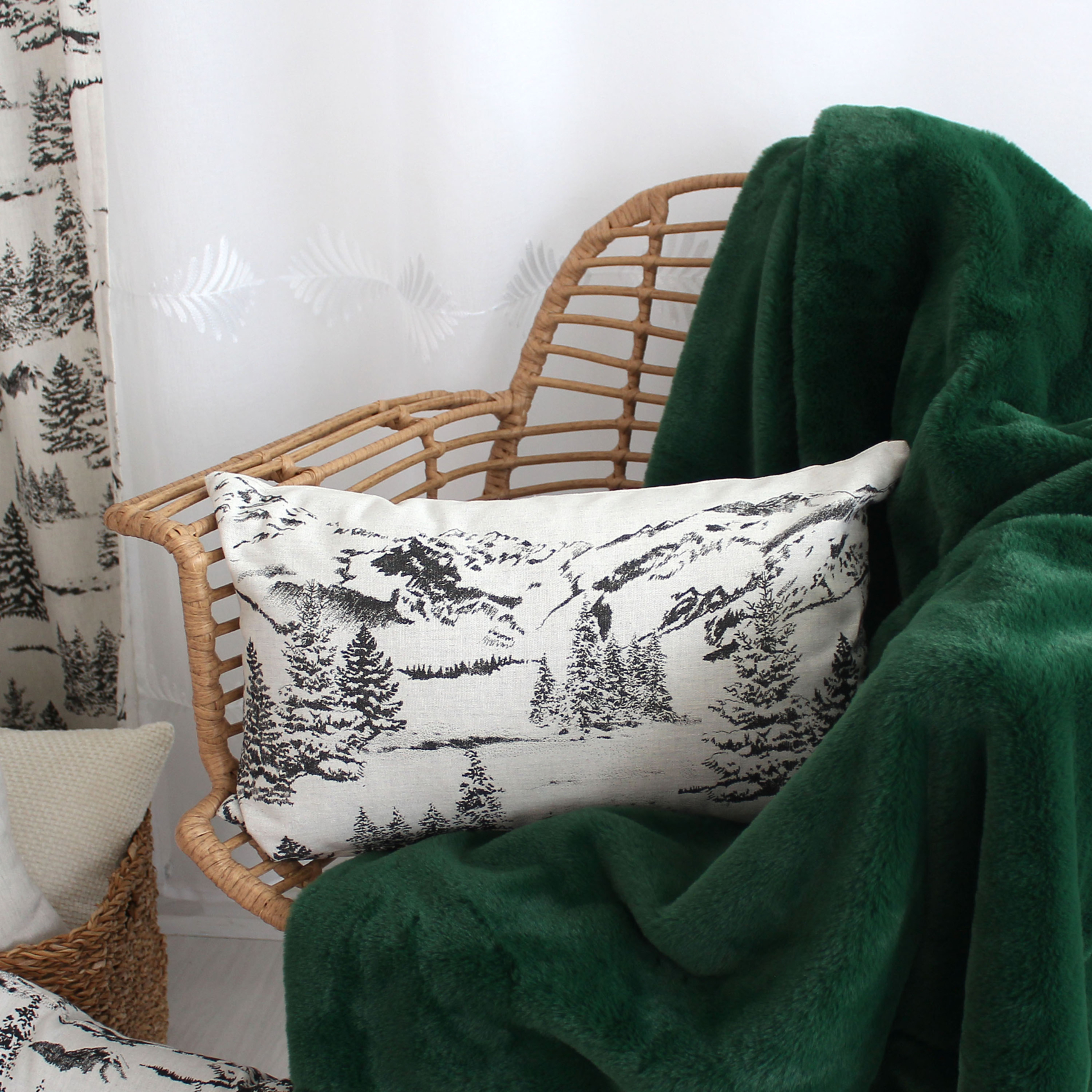 Coussin décoratif déhoussable style montagne — vue 6