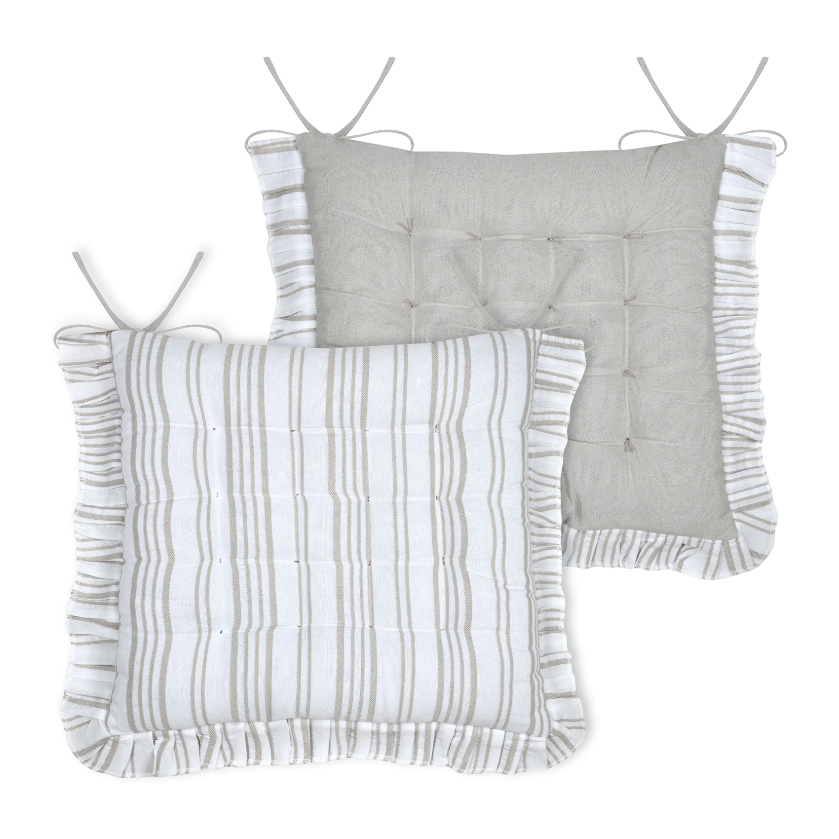 Galette de chaise à rayures verticales élégantes — vue 4