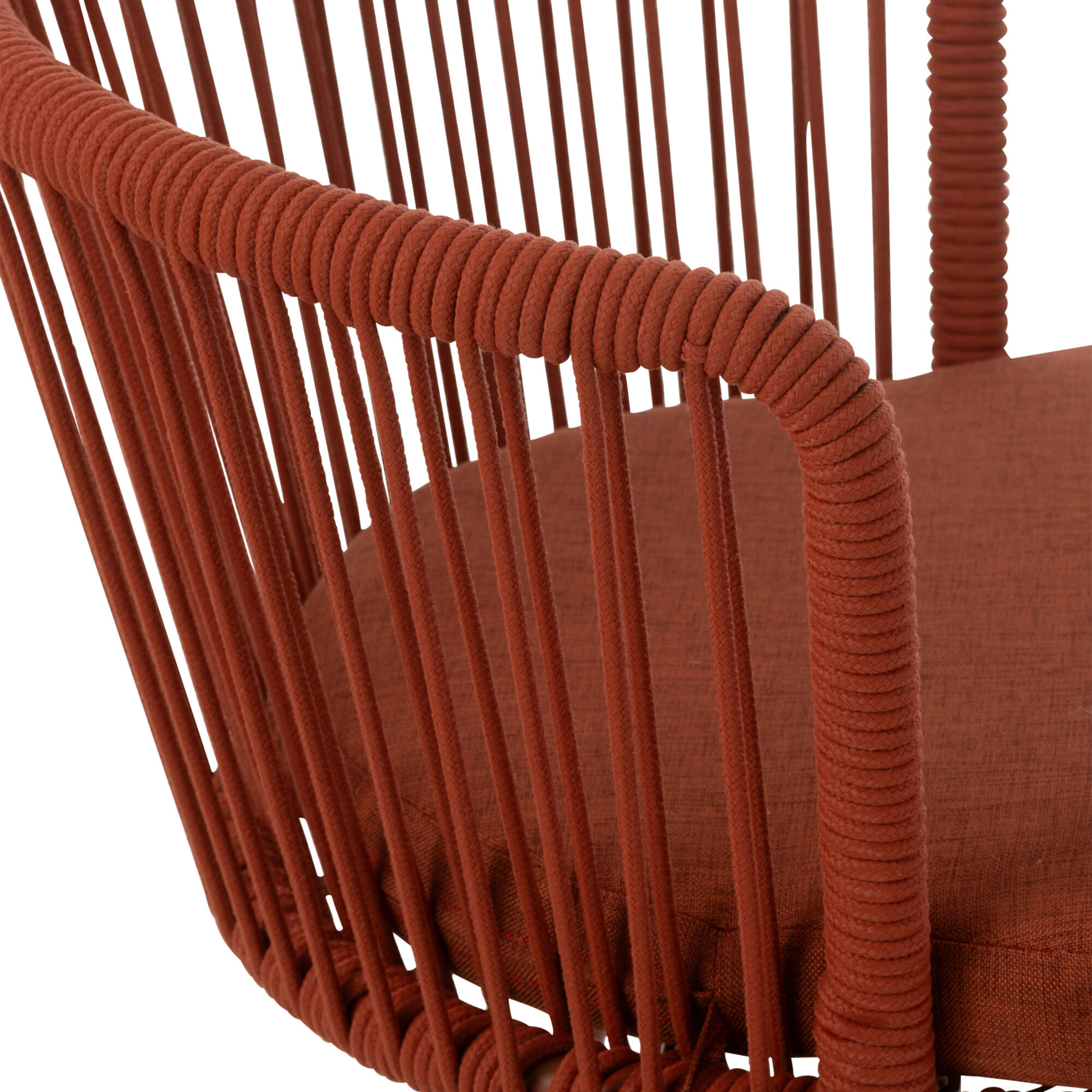 Chaise extérieure design en acier et corde — vue 3