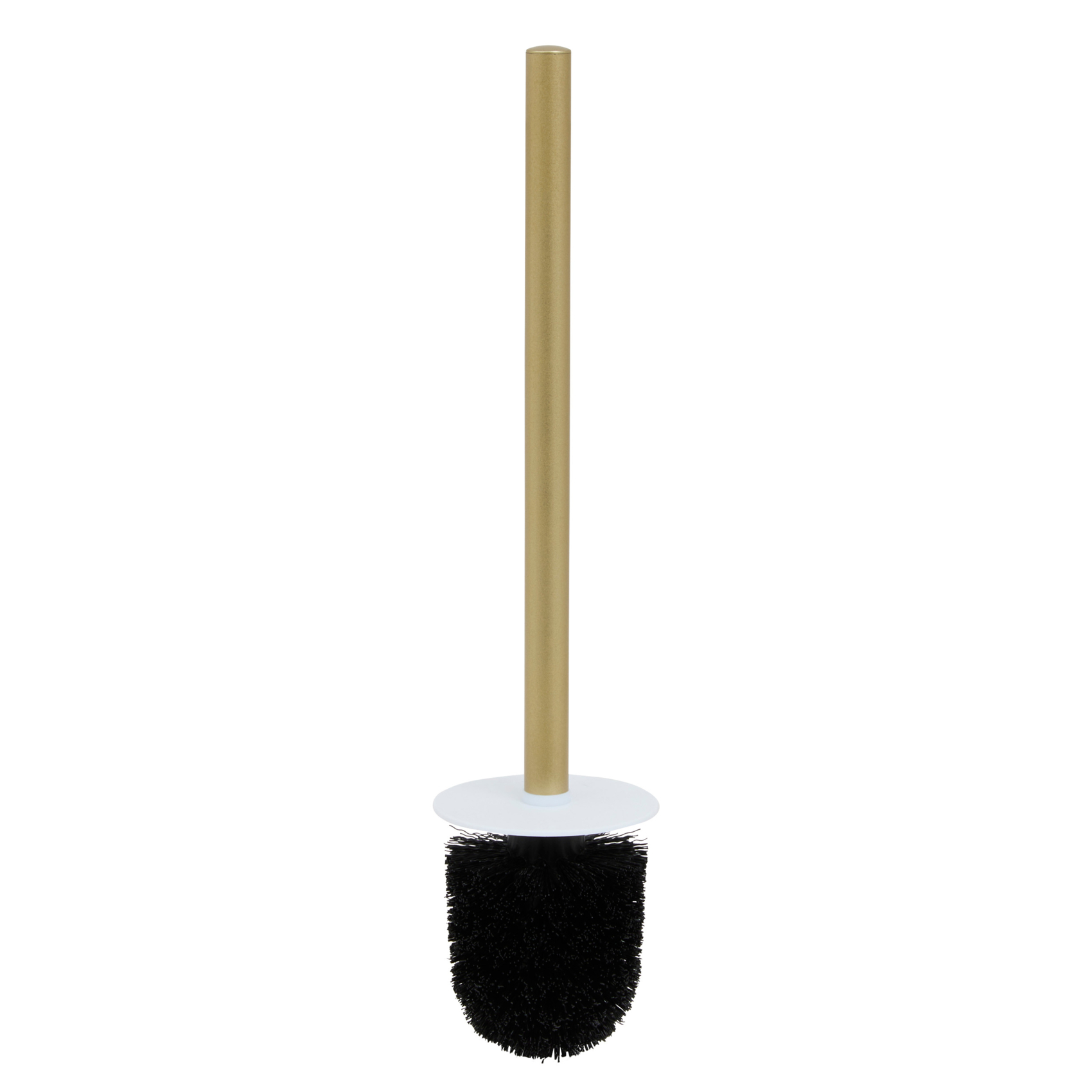 Brosse WC effet marbre avec manche doré — vue 3