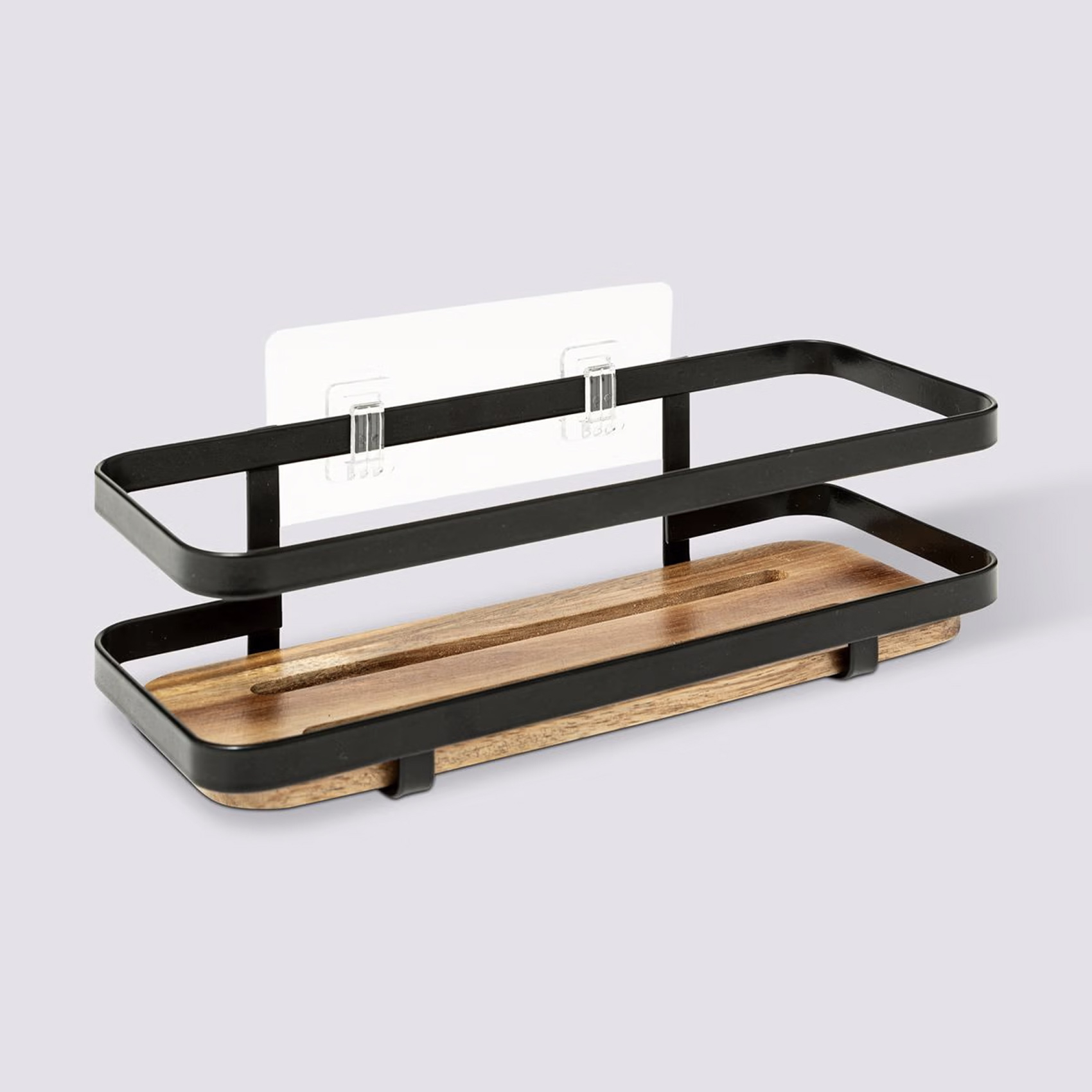 Etagère de douche sans perçage en bois — vue 6