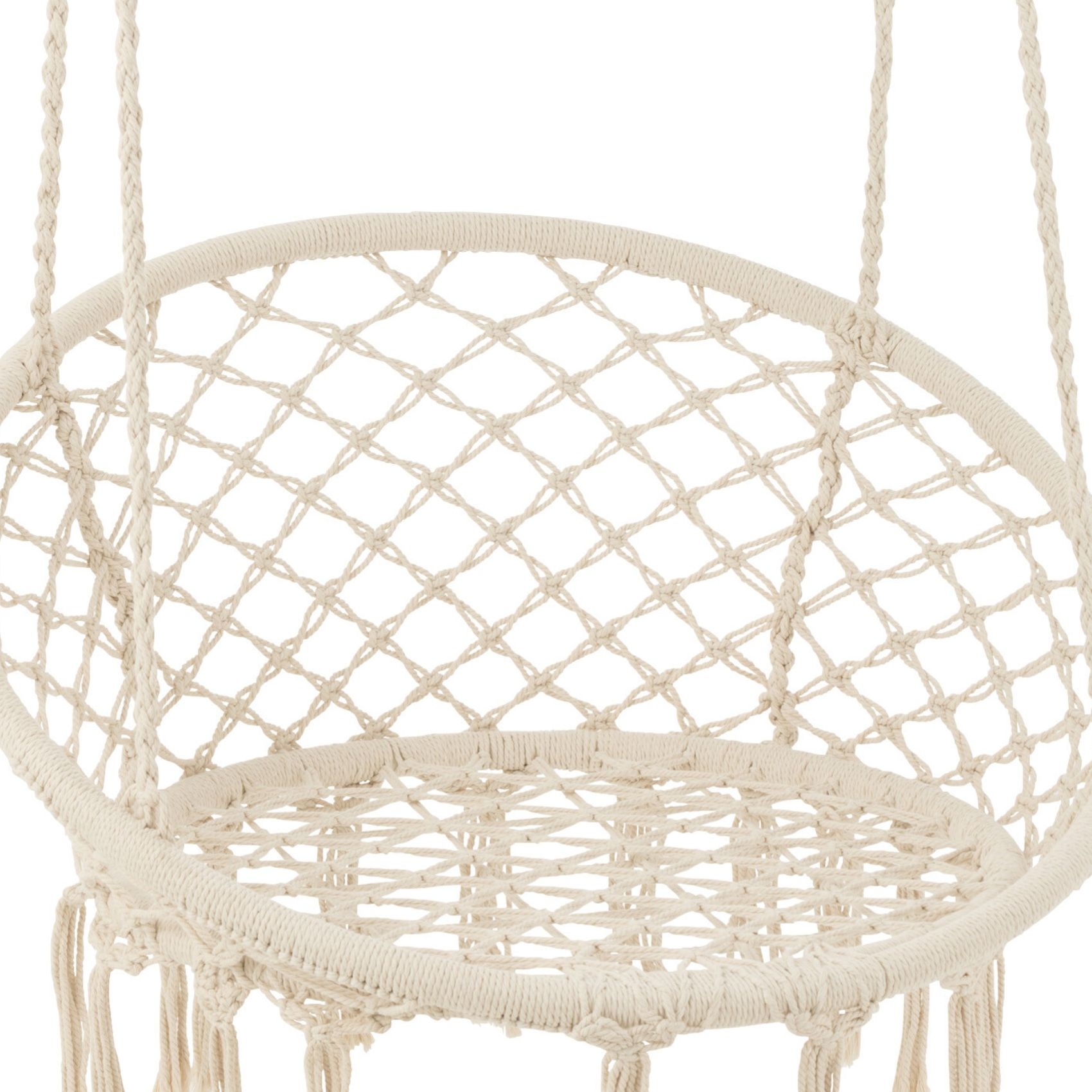Balancelle suspendue en macramé bohème chic — vue 5
