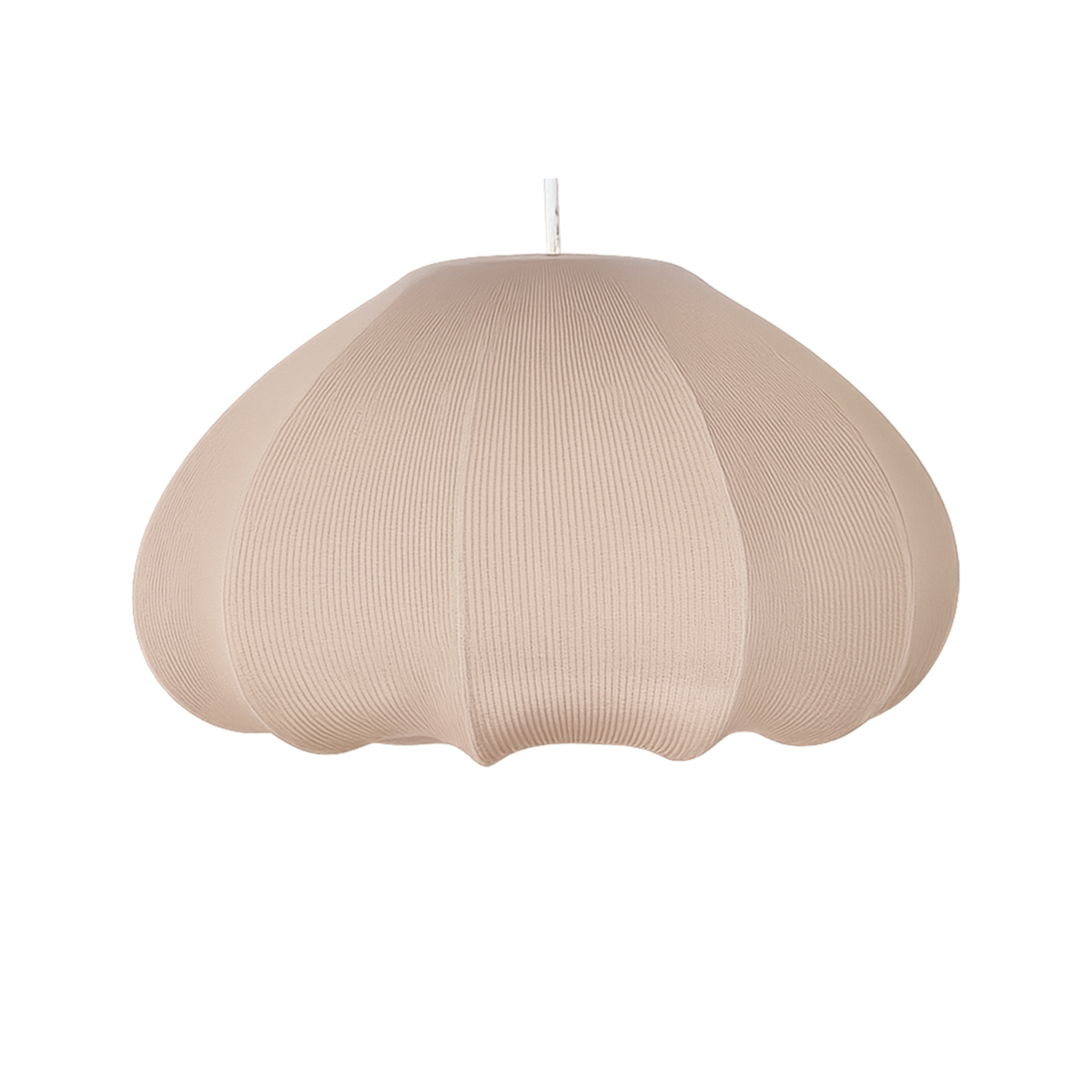 Abat-jour pour suspension en tissu texturé forme dôme