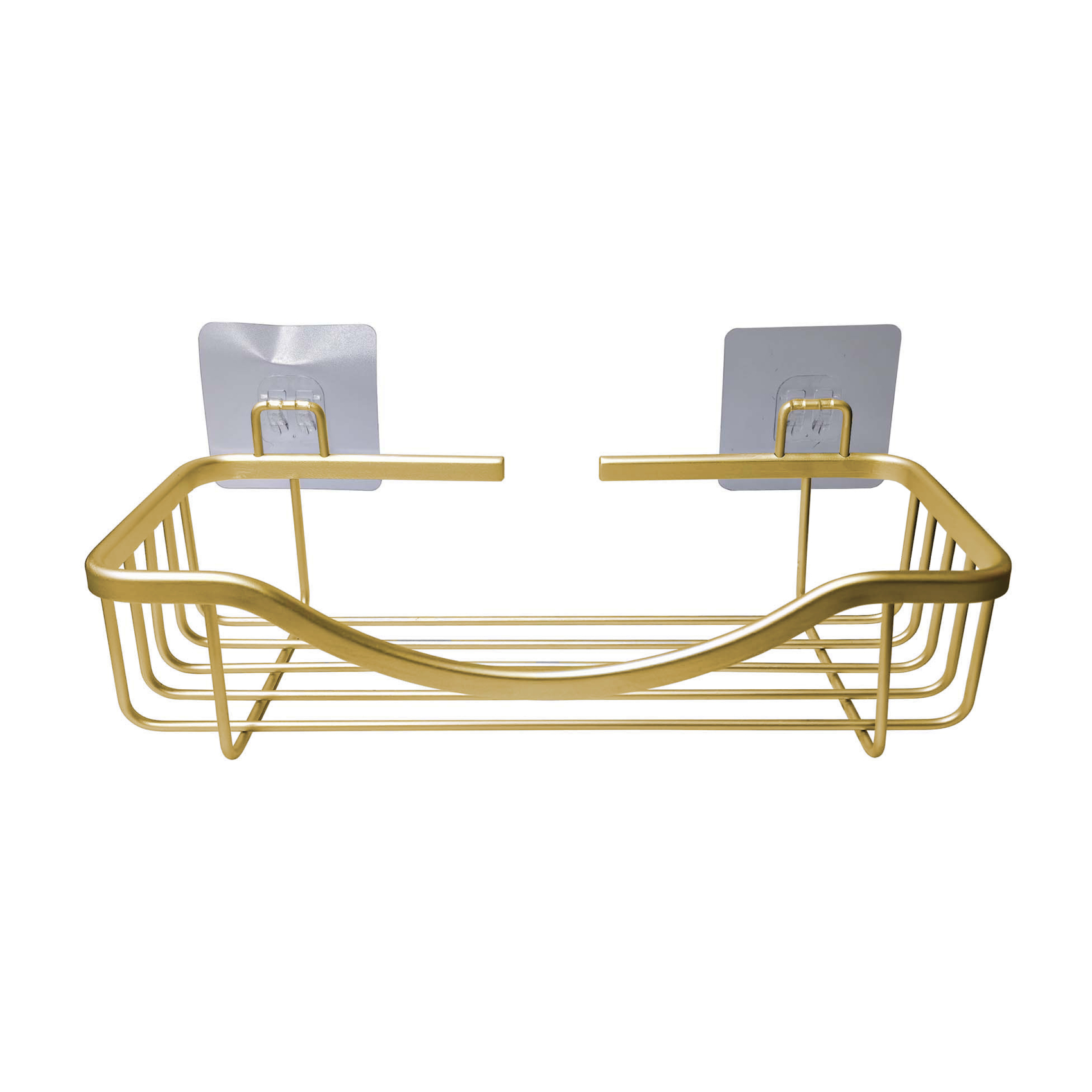 Panier de douche adhésif en aluminium filaire sans perçage