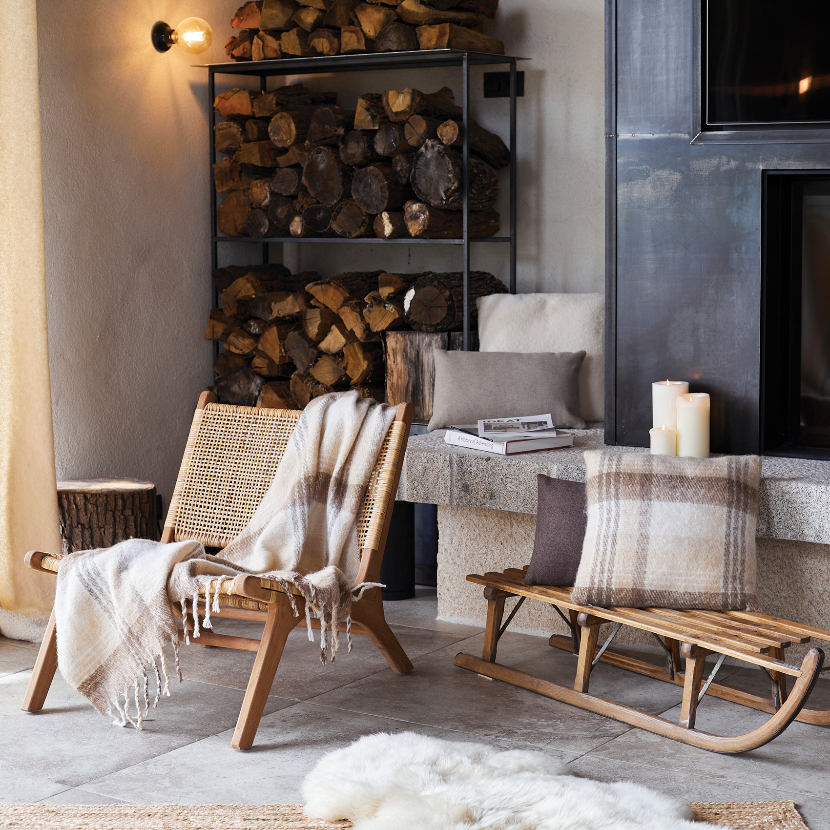 Plaid tartan Ecossais effet mohair — vue 4