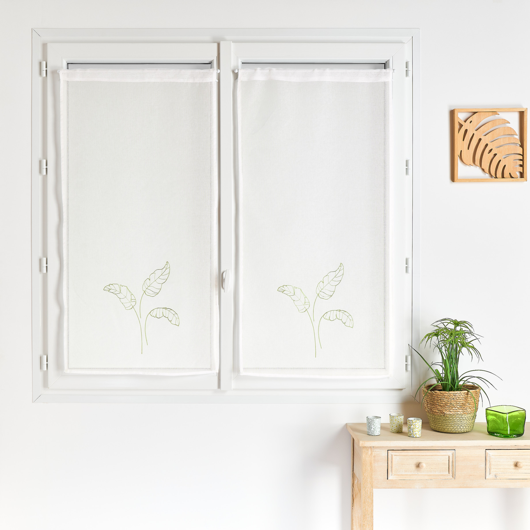 Paire voilages motif feuilles bananes — vue 4