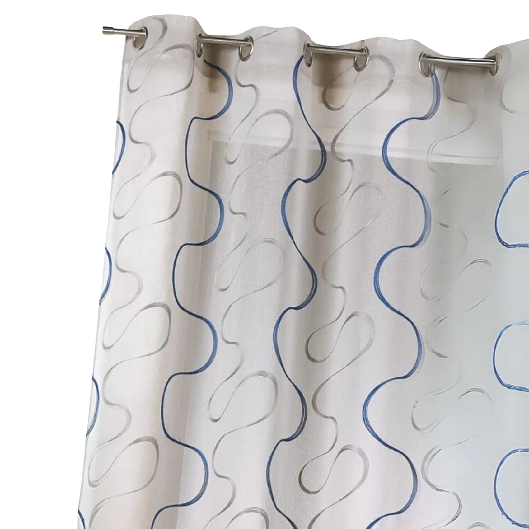 Voilage brodé à motifs ondulés — vue 4